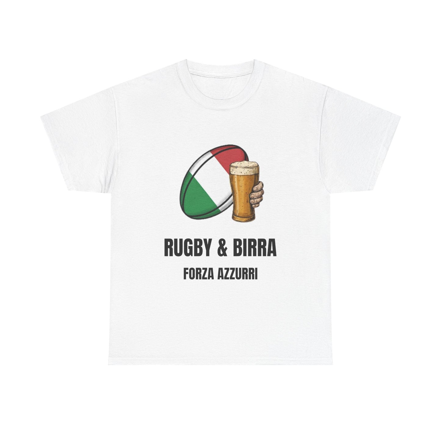 Italian Rugby T-Shirt | Forza Azzurri | "Rugby & Beer"