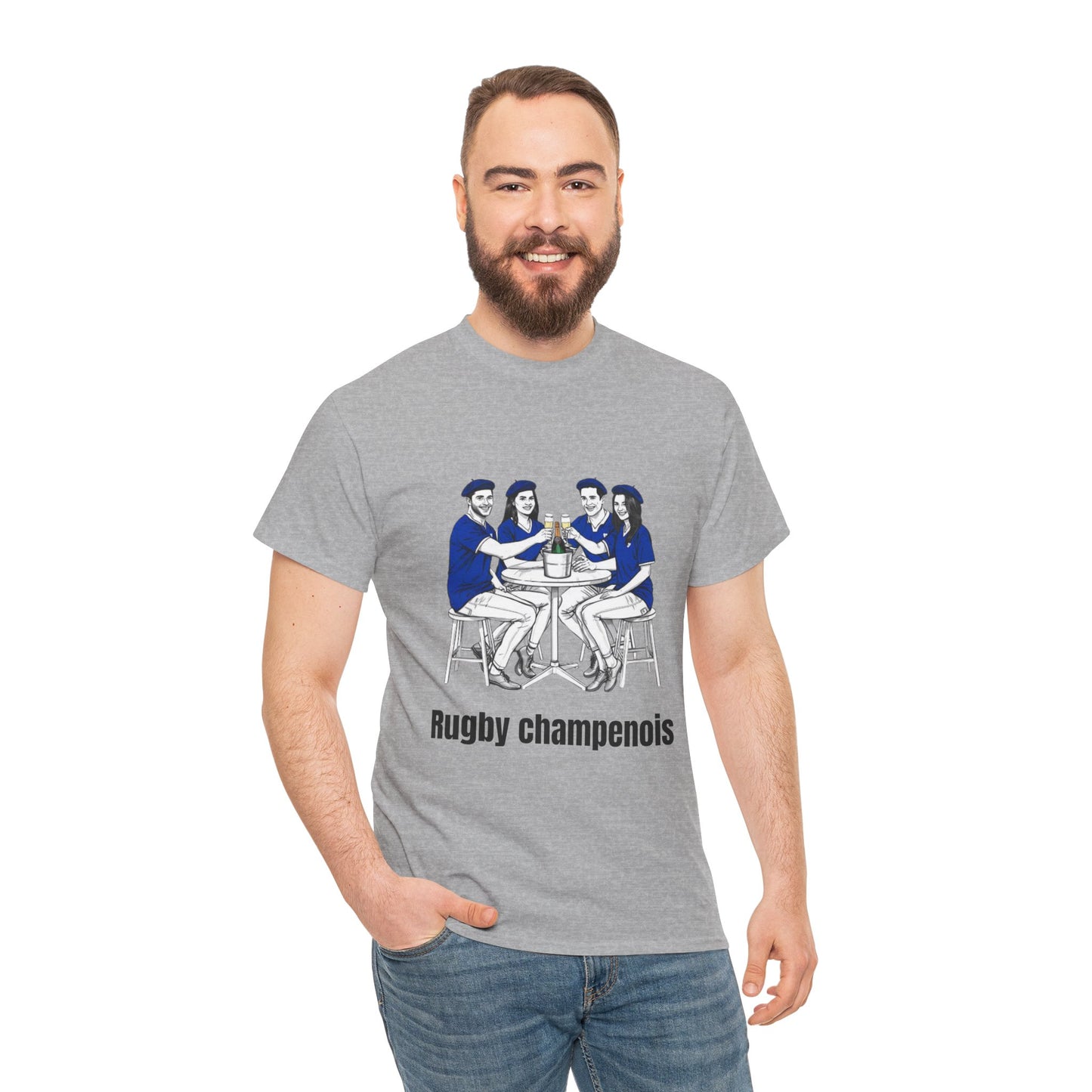Champagne Rugby T-shirt - French Rubgy Fan Gift