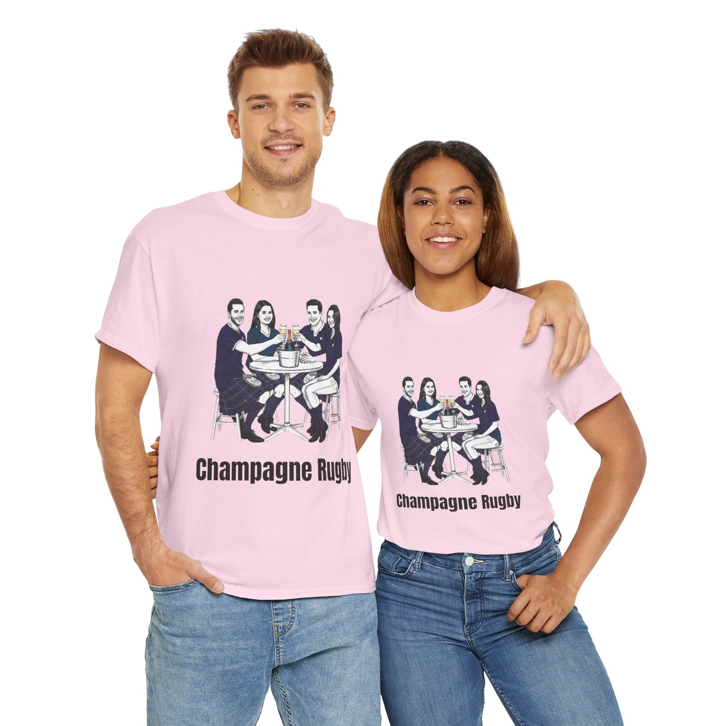 Champagne Rugby T-Shirt – Six Nations Scotland Fan Gift