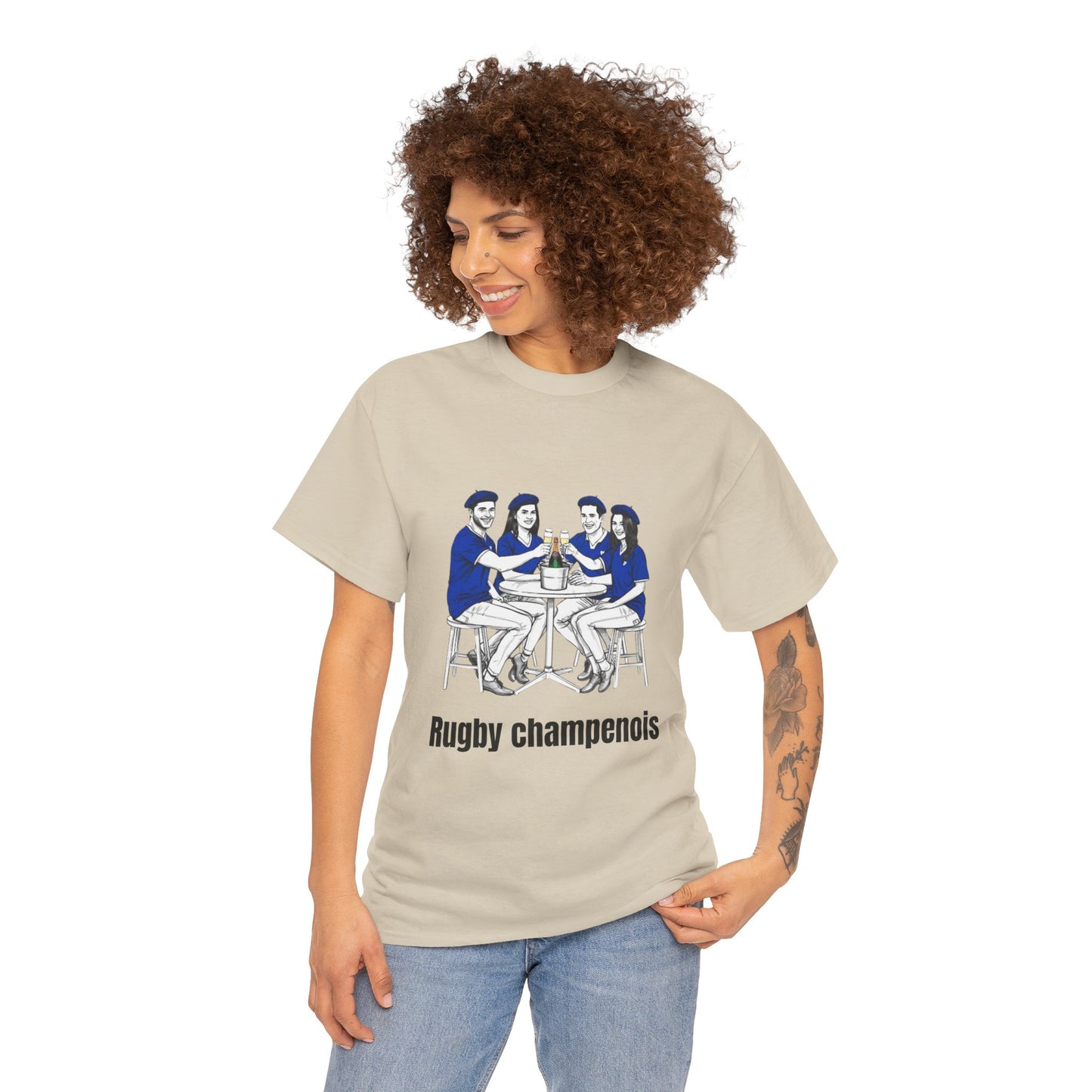 Champagne Rugby T-shirt - French Rubgy Fan Gift