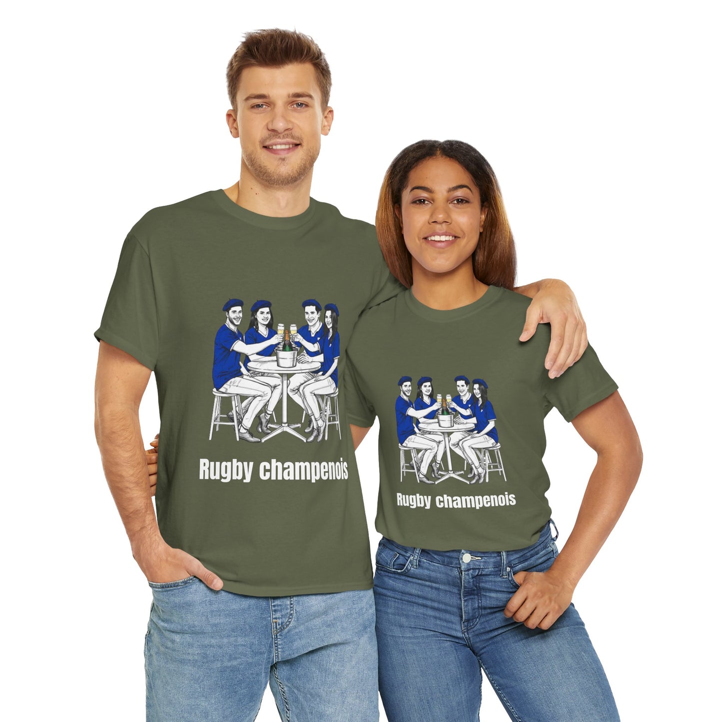 Champagne Rugby T-shirt - French Rubgy Fan Gift