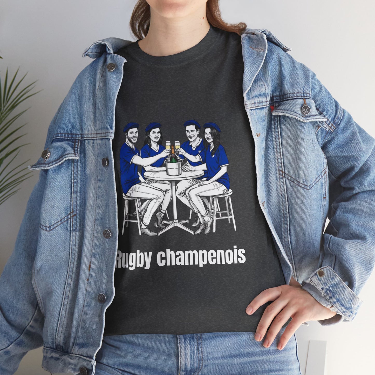 Champagne Rugby T-shirt - French Rubgy Fan Gift