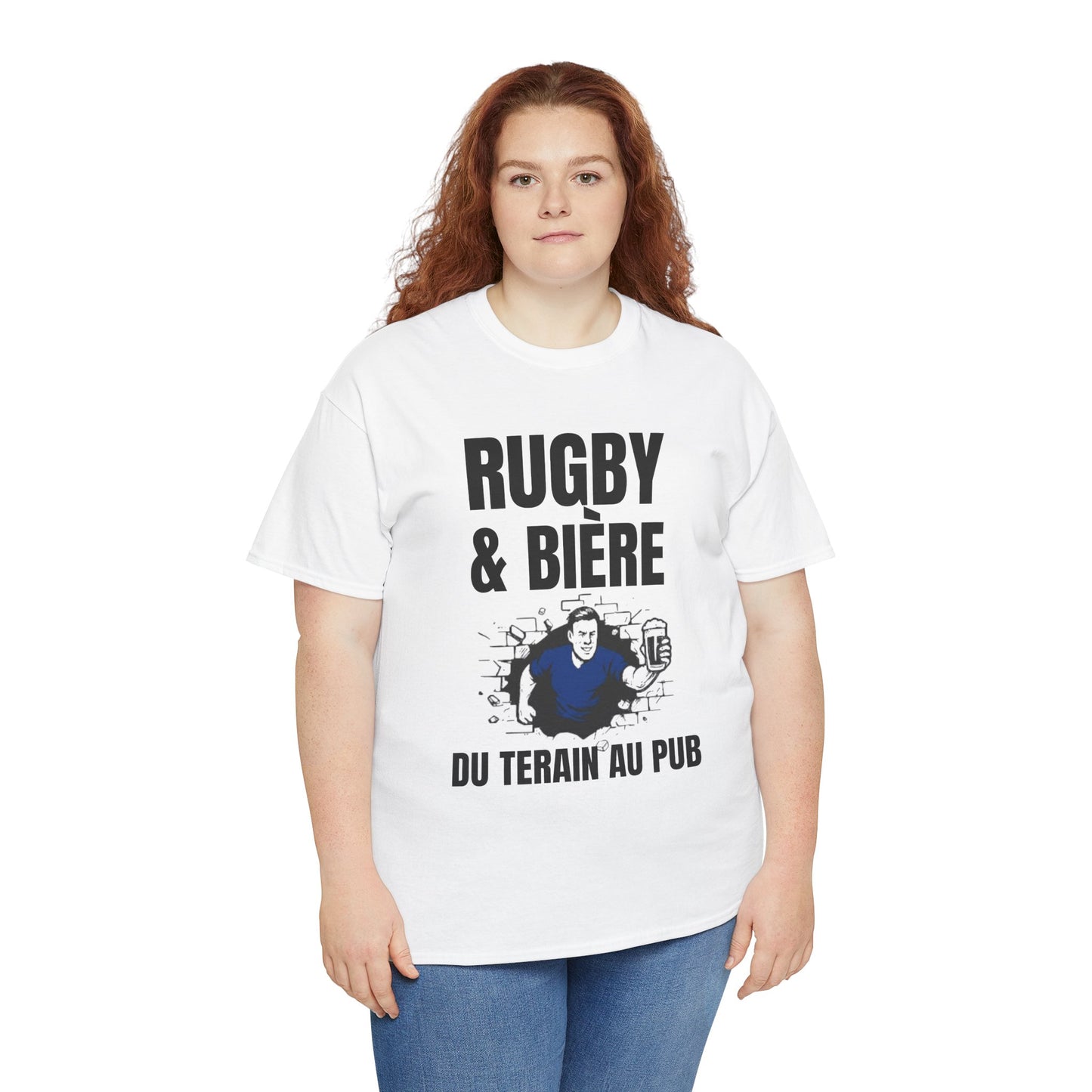 Rugby & Beer T-Shirt – From the Pitch to the Pub | French Rugby Fans Tee