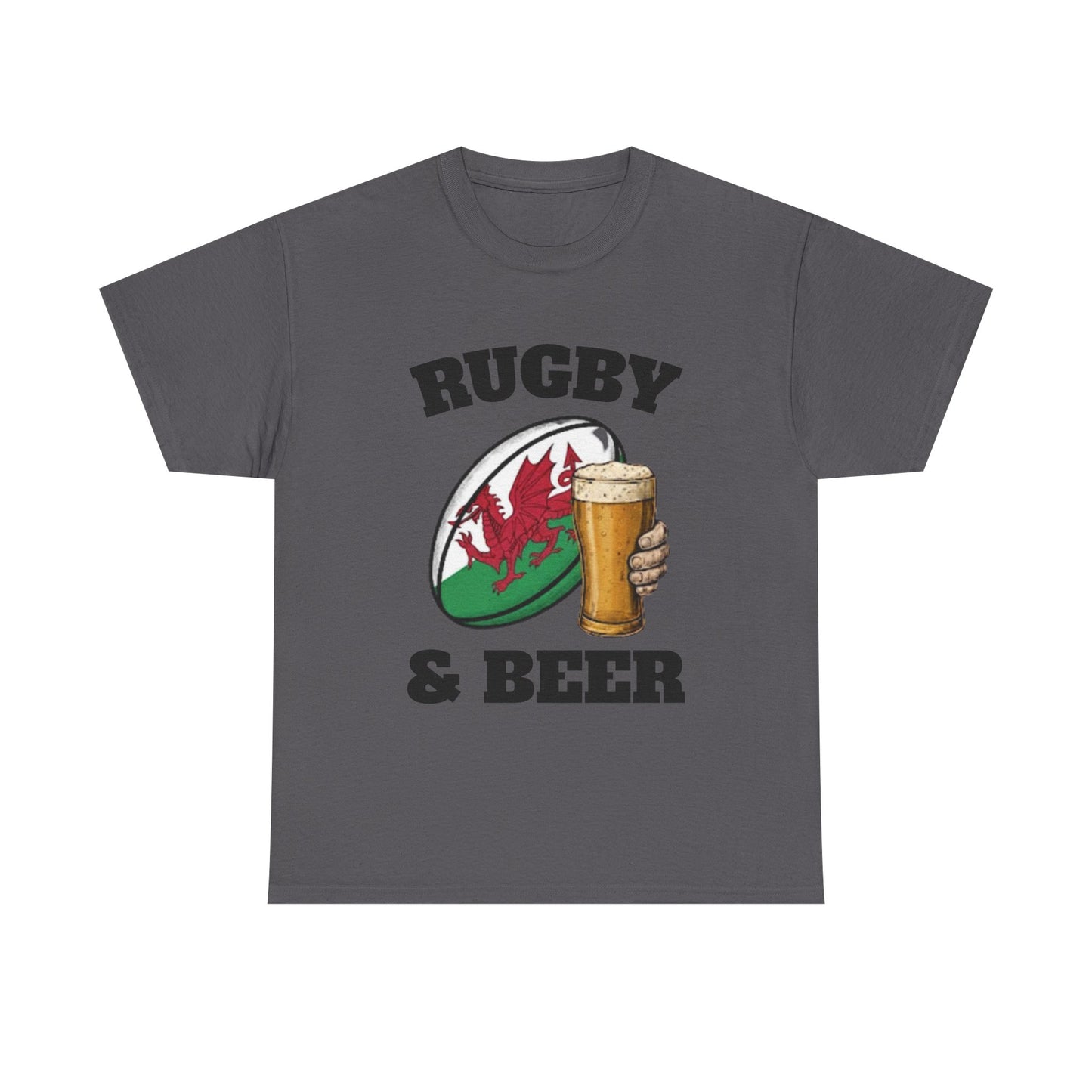 Wales Rugby & Beer T-Shirt – Perfect for Match Days, Gifts & Lads Trips