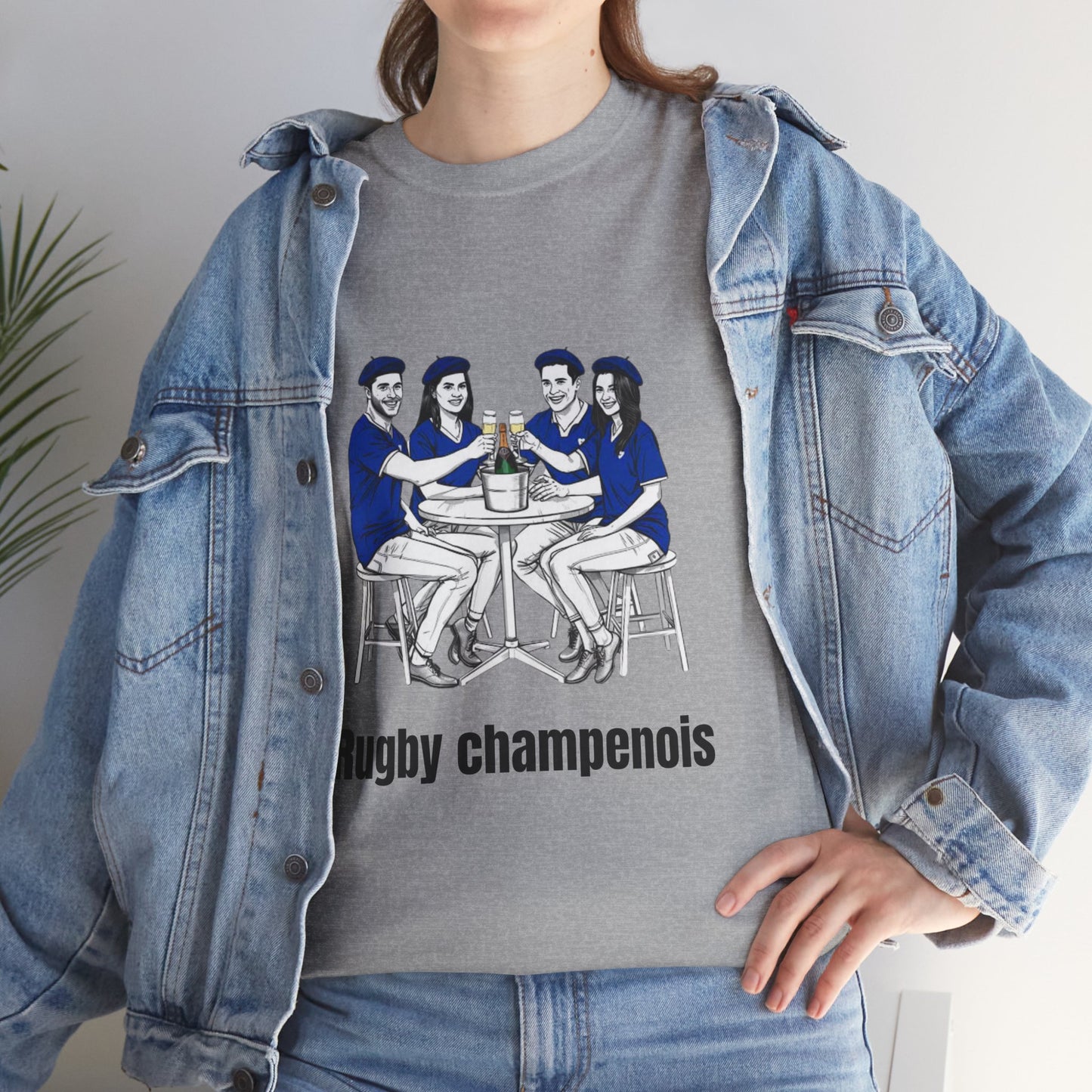 Champagne Rugby T-shirt - French Rubgy Fan Gift