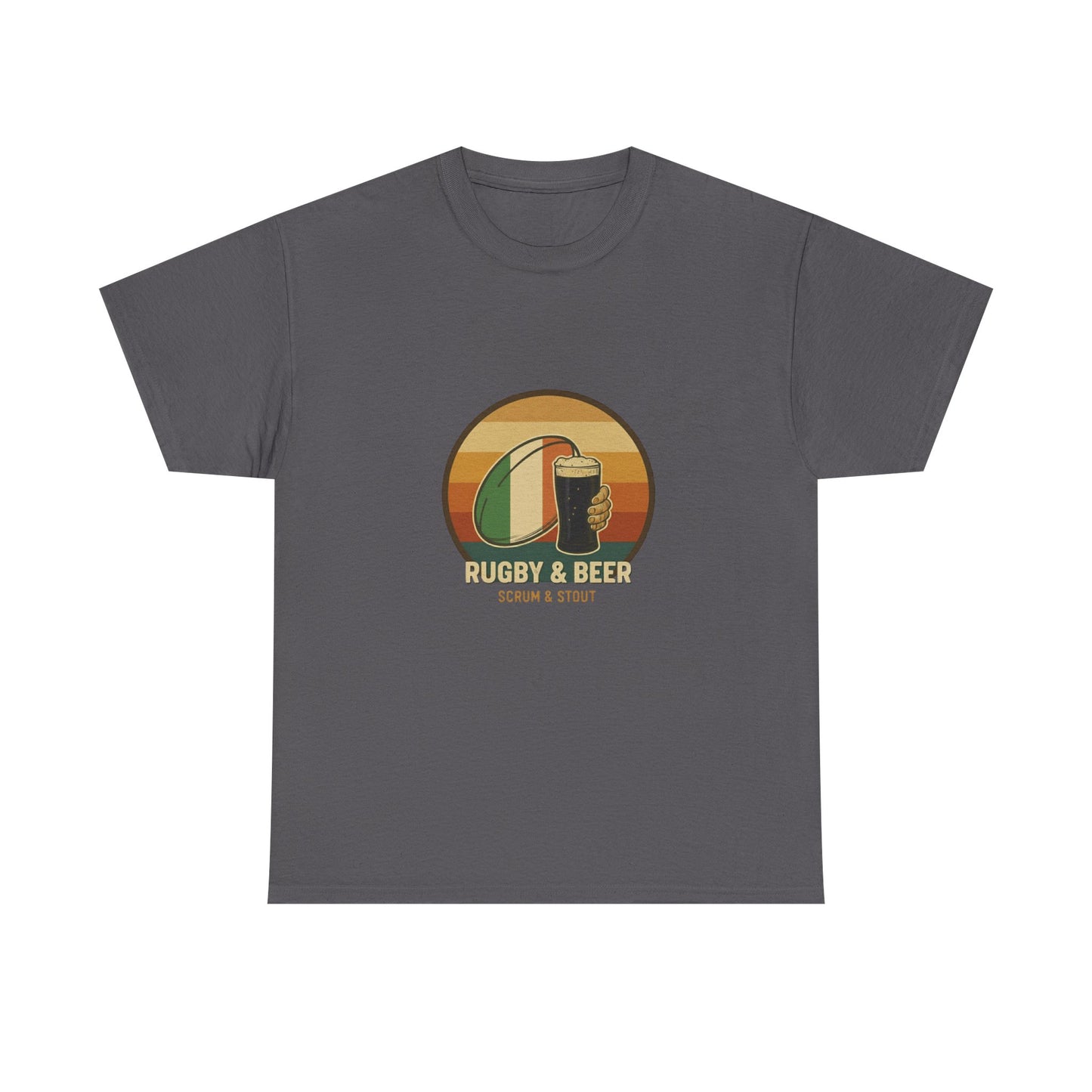 Vintage Irish Rugby T-Shirt | Rugby & Beer “Scrum & Stout” – Funny Irish Rugby Top