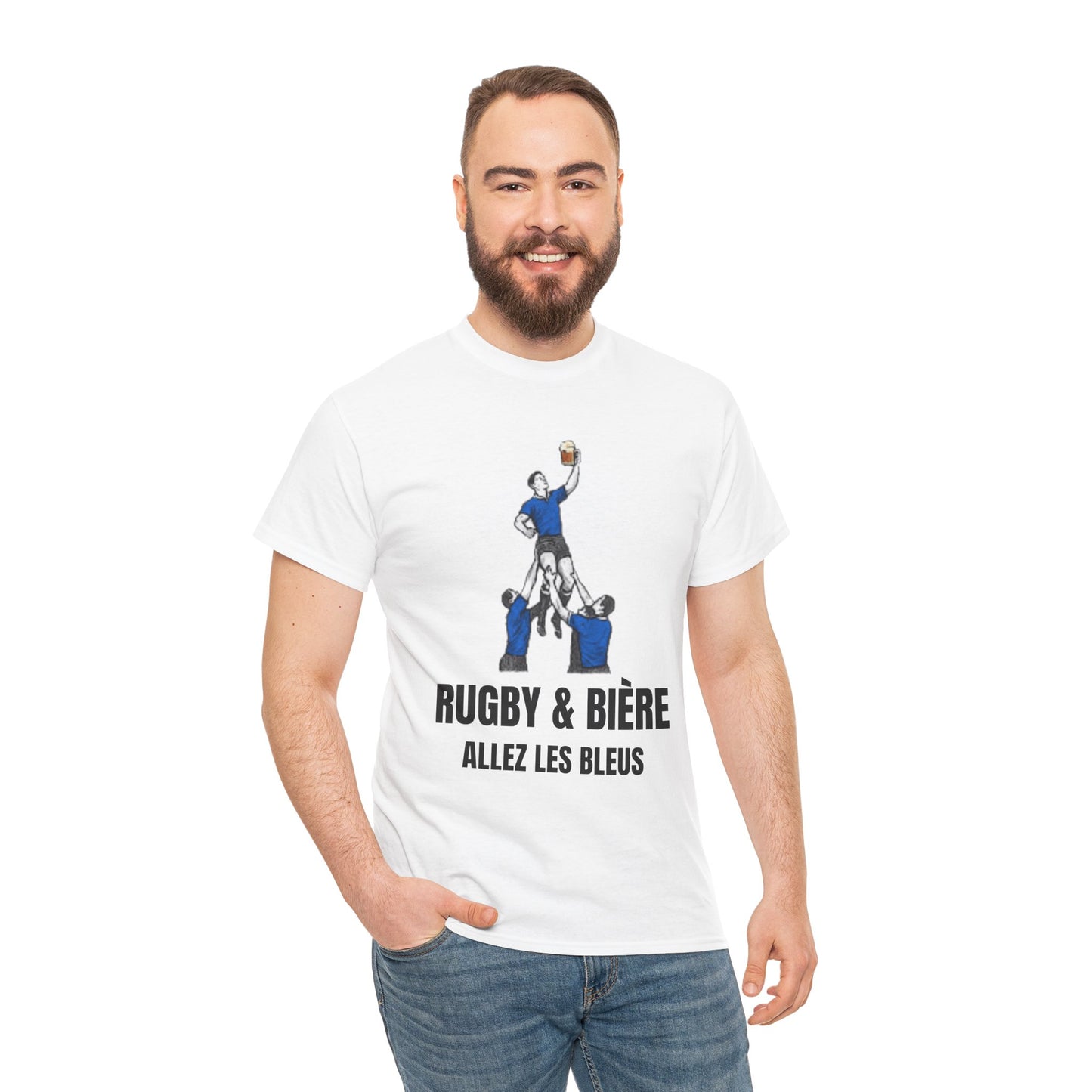 Allez Les Bleus France Rugby T-Shirt | Rugby & Bière Fan Tee
