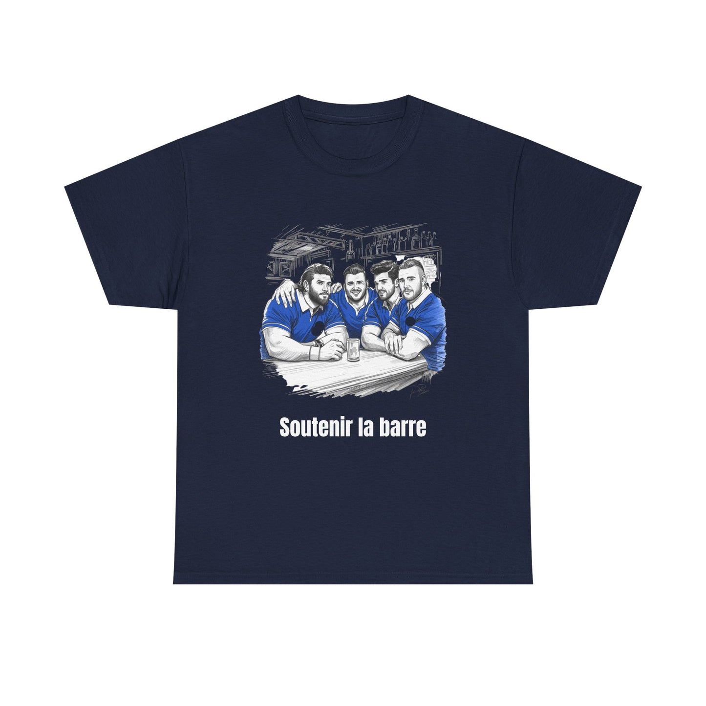 Propping up the Bar – Funny French Rugby T-Shirt for Fans and Gifts