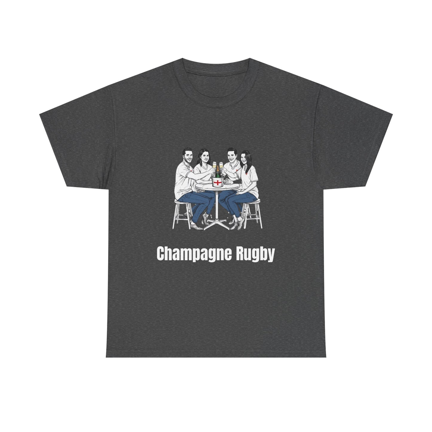 Champagne Rugby T-Shirt - Six Nations English Fan Gift