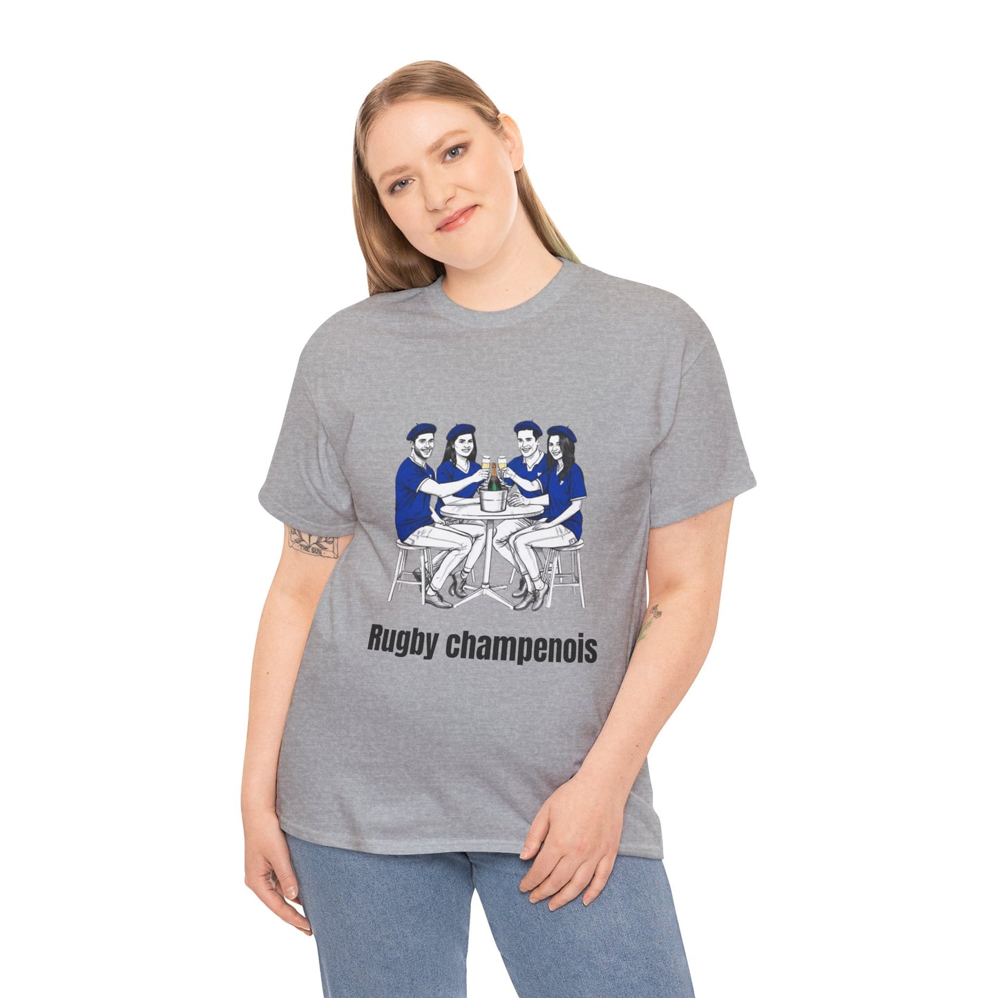 Champagne Rugby T-shirt - French Rubgy Fan Gift
