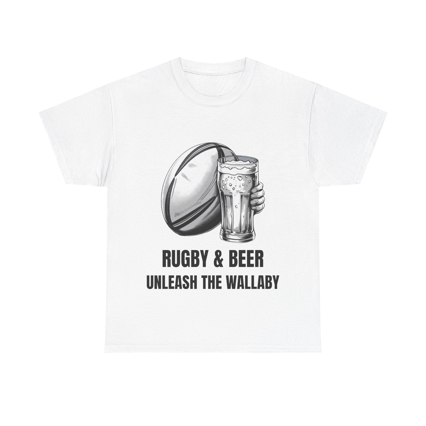 Rugby & Beer ¨Unleash the Wallaby¨ T-Shirt - Australian Rugby Fan Matchday Gift