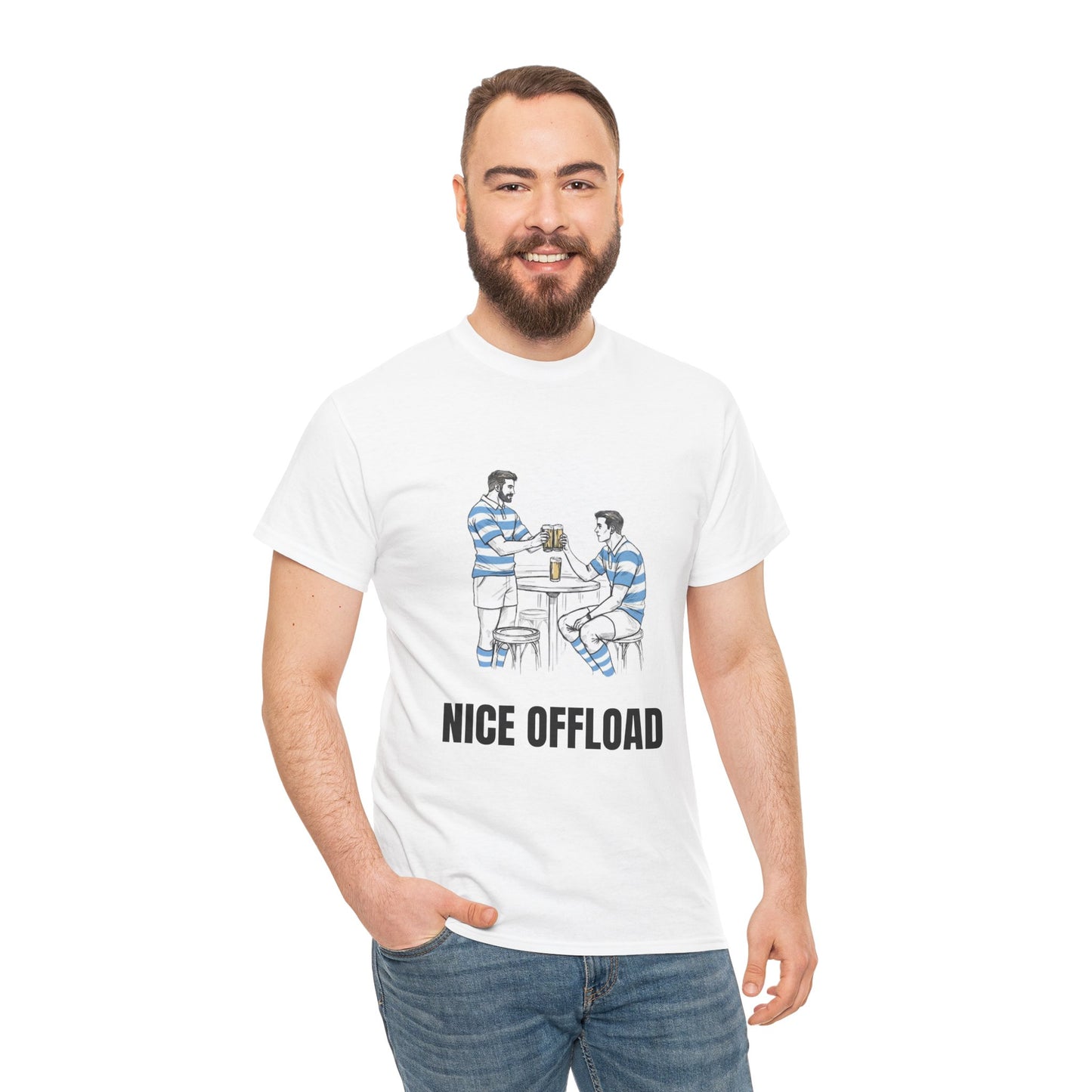 Nice Offload – Argentina Rugby Fan T-Shirt | Rugby & Beer