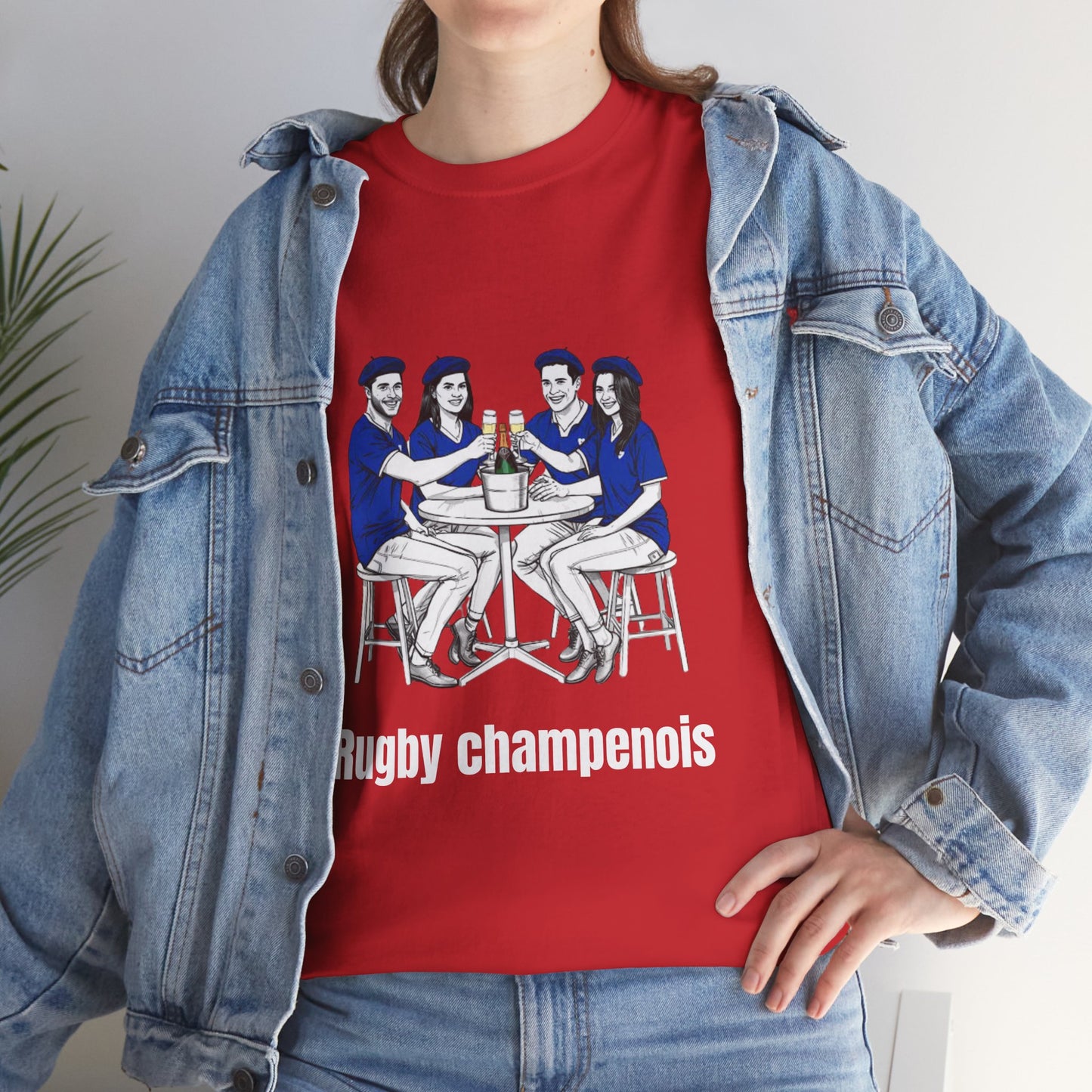 Champagne Rugby T-shirt - French Rubgy Fan Gift
