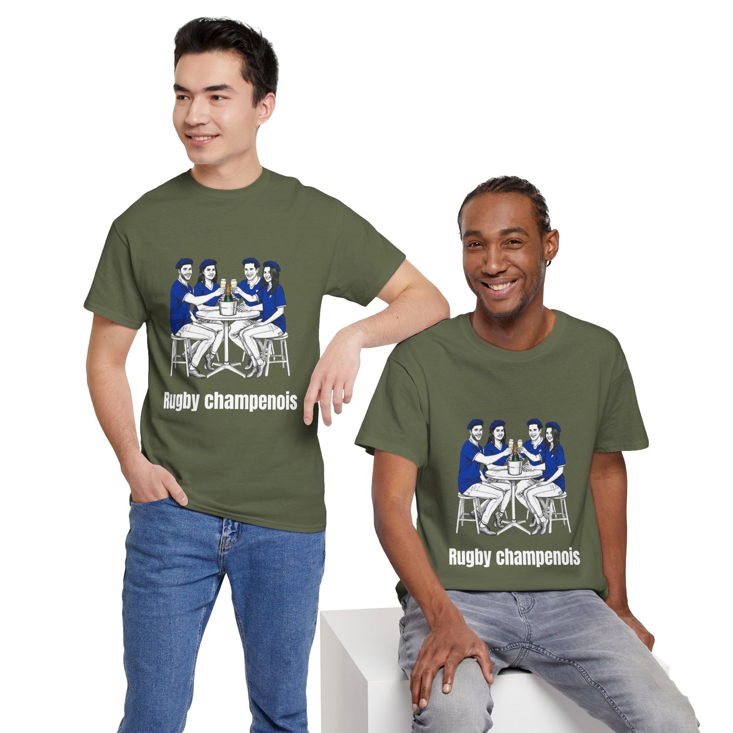 Champagne Rugby T-shirt - French Rubgy Fan Gift