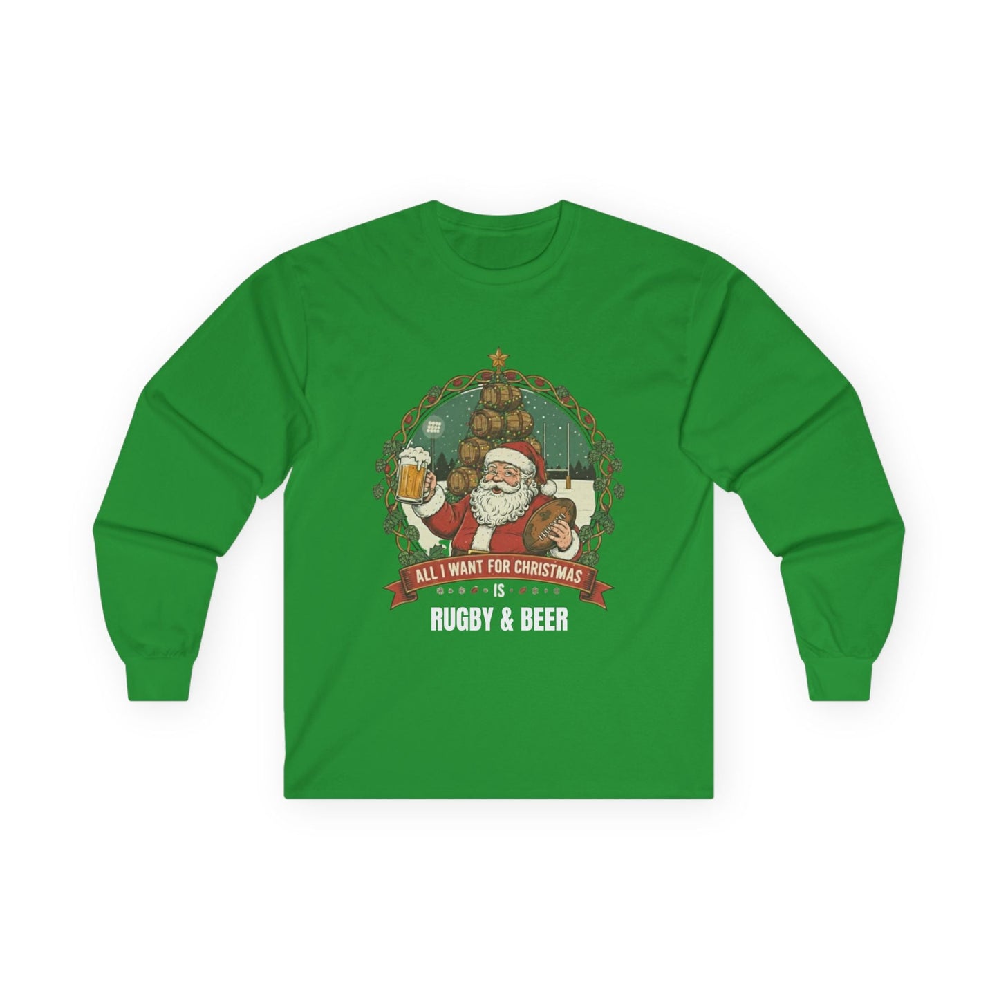 "All I Want is Rugby & Beer" - Festive Santa Gift - Rugby & Beer