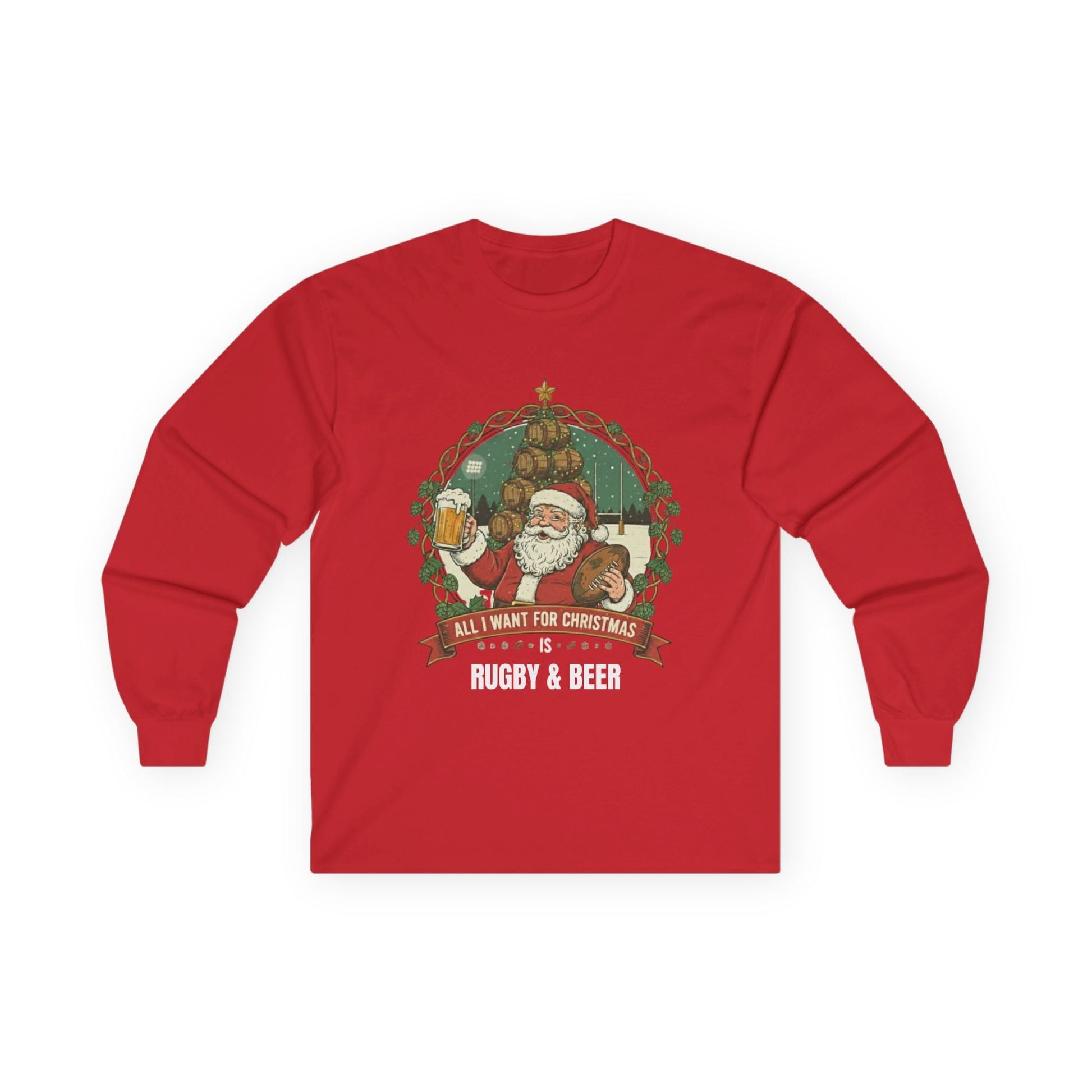 "All I Want is Rugby & Beer" - Festive Santa Gift - Rugby & Beer