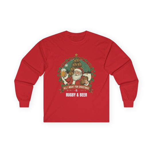 "All I Want is Rugby & Beer" - Festive Santa Gift - Rugby & Beer