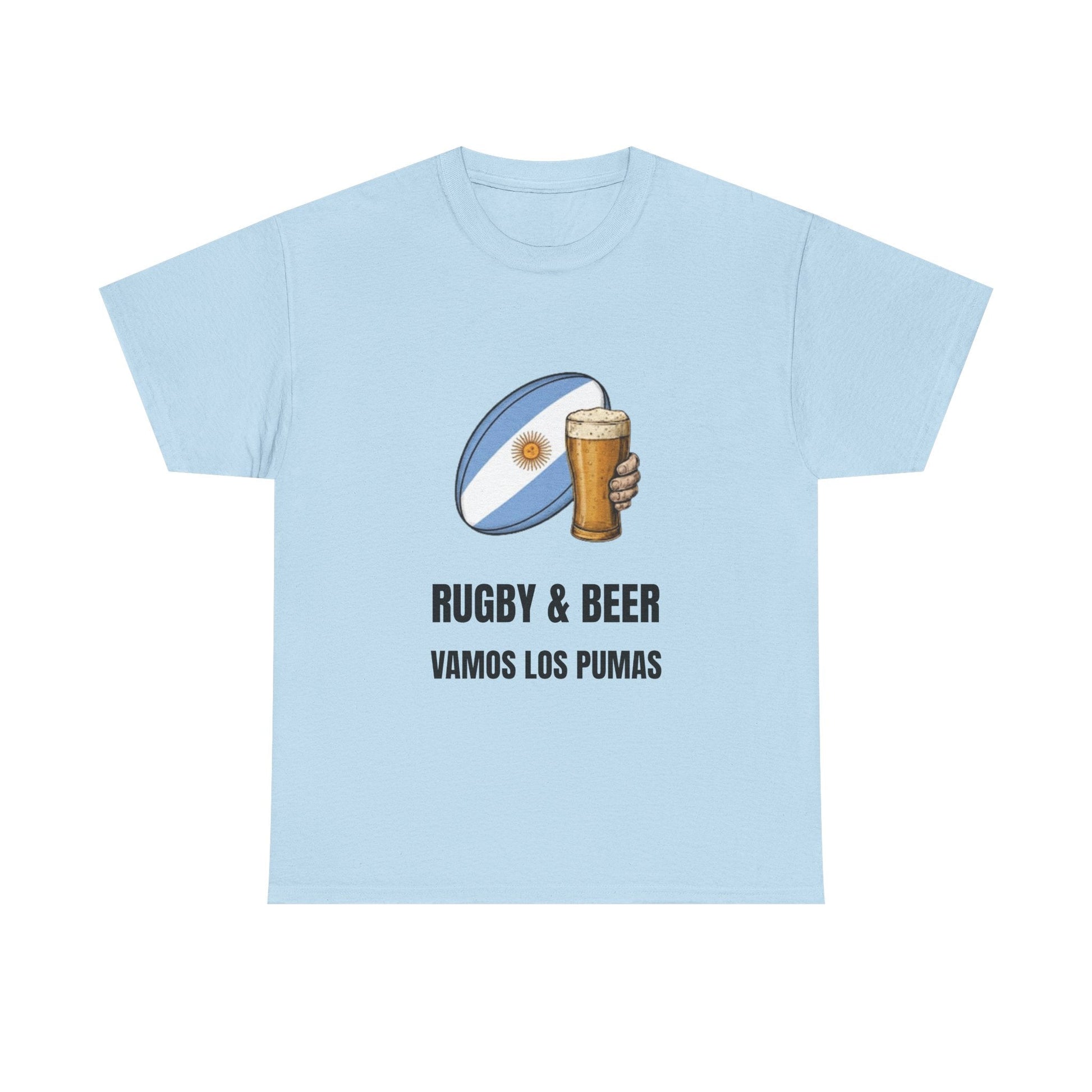 Argentina Rugby & Beer T-Shirt - Vamos Los Pumas Fan Tee | Match Day Apparel - Rugby & Beer