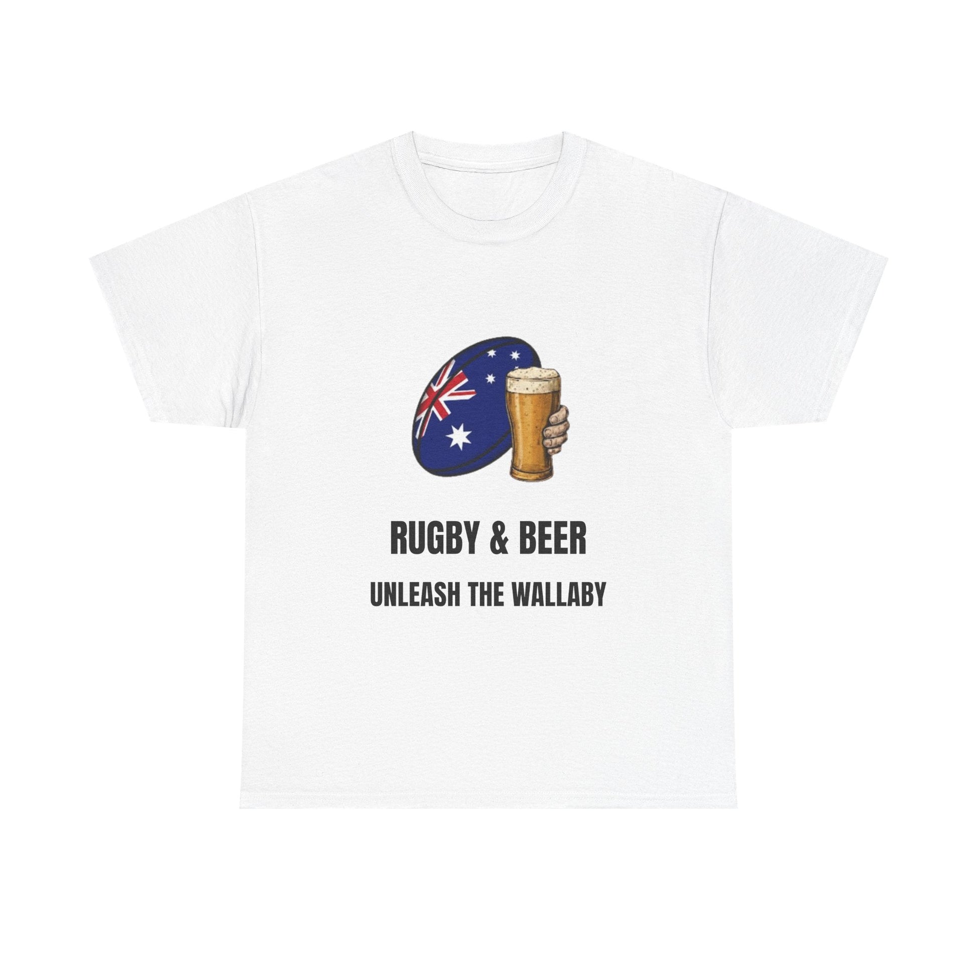 Australia Rugby & Beer T-Shirt - Unleash the Wallaby Fan Tee | Match Day Apparel - Rugby & Beer