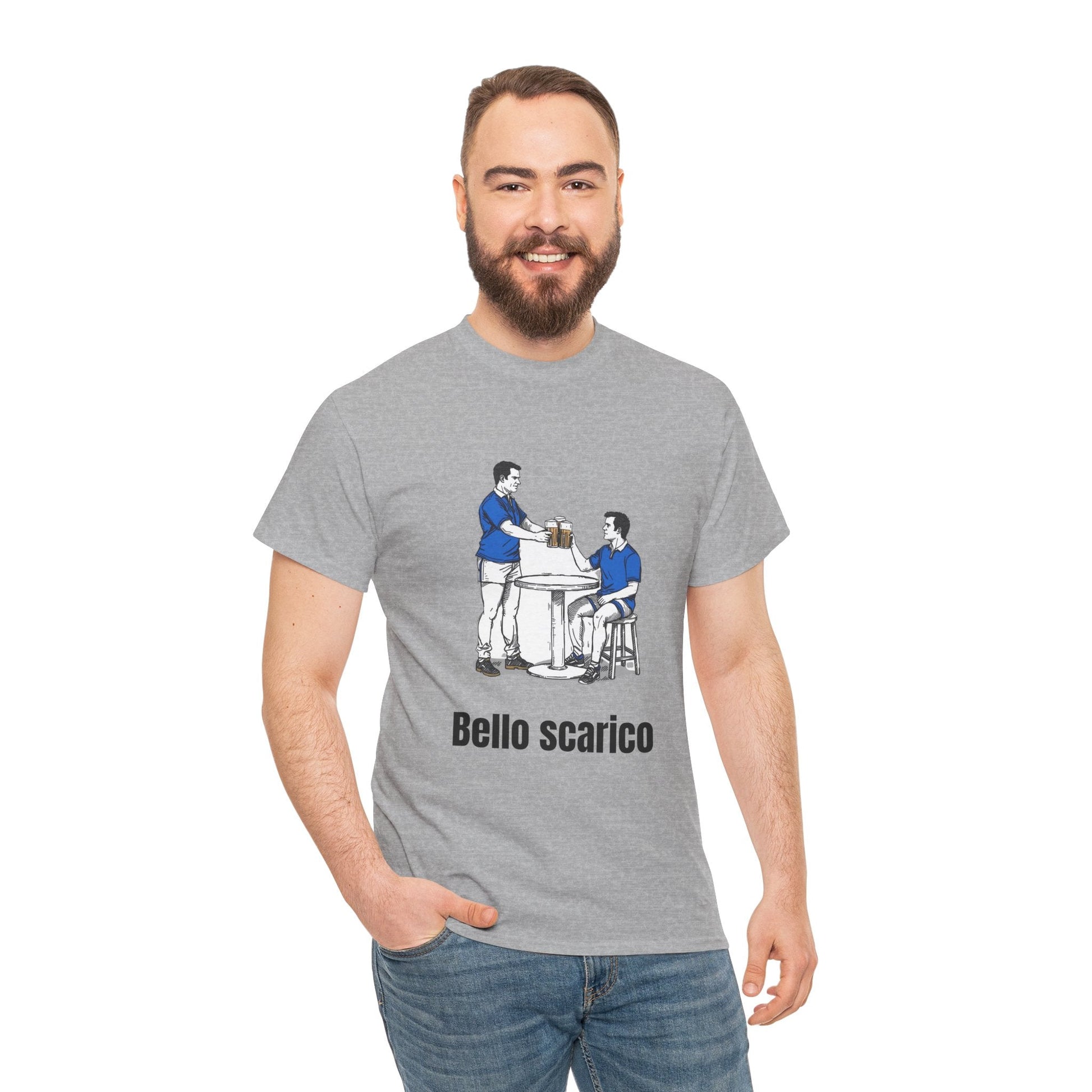 "Bello Scarico" T-Shirt for Italian Rugby Fans - Rugby & Beer