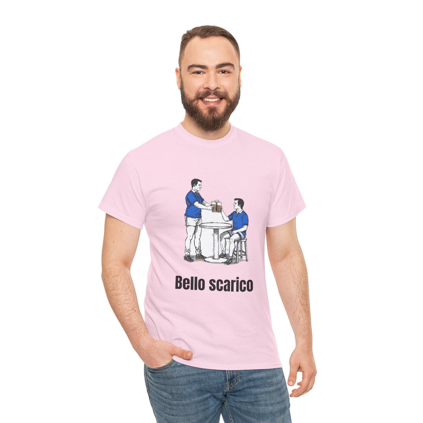 "Bello Scarico" T-Shirt for Italian Rugby Fans - Rugby & Beer
