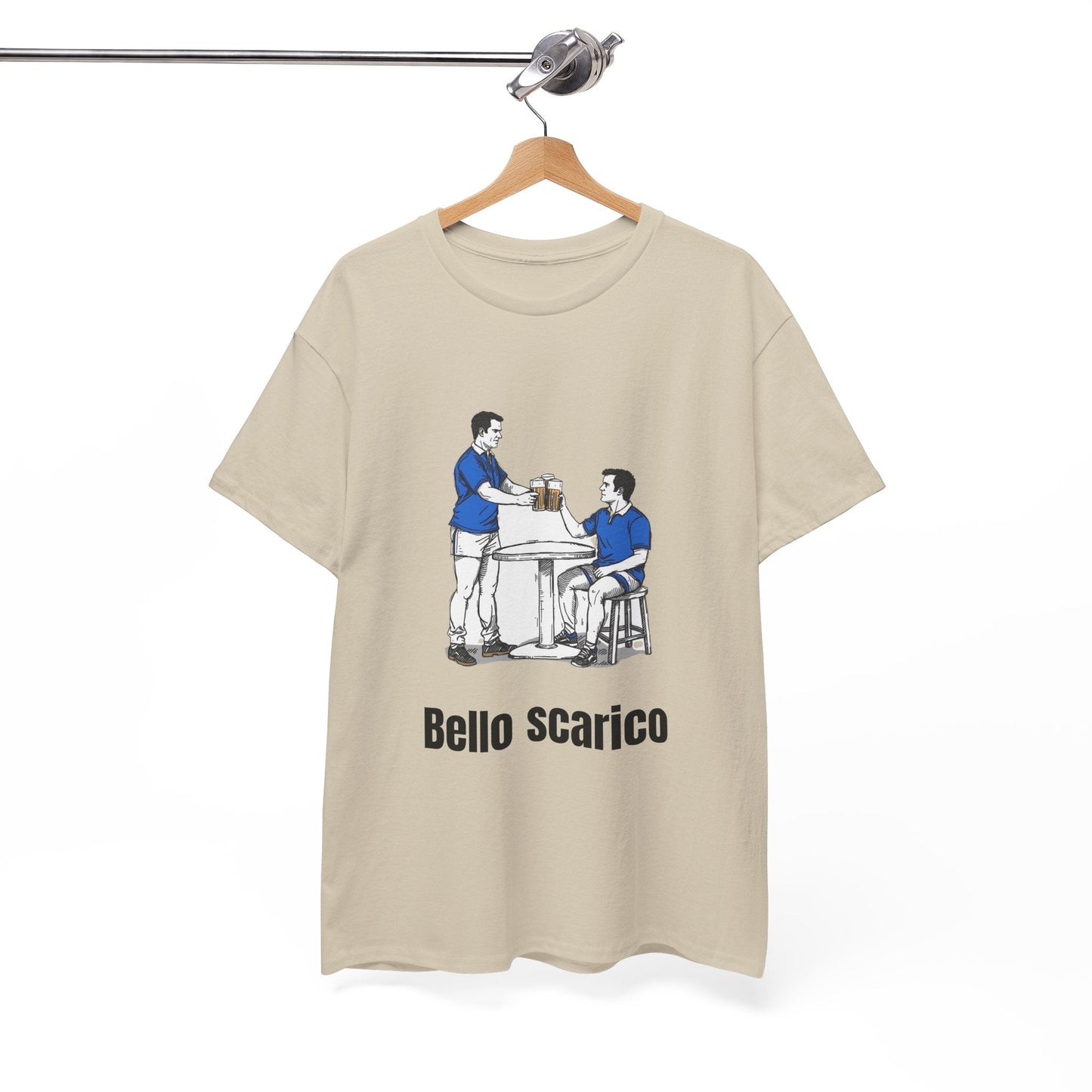 "Bello Scarico" T-Shirt for Italian Rugby Fans - Rugby & Beer
