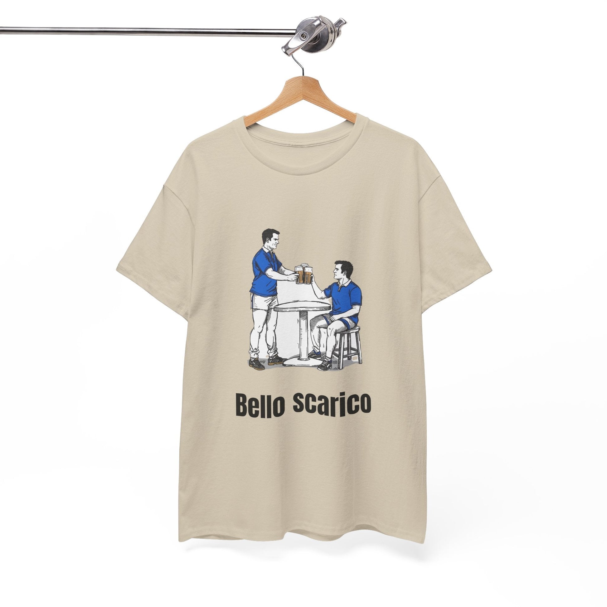 "Bello Scarico" T-Shirt for Italian Rugby Fans - Rugby & Beer