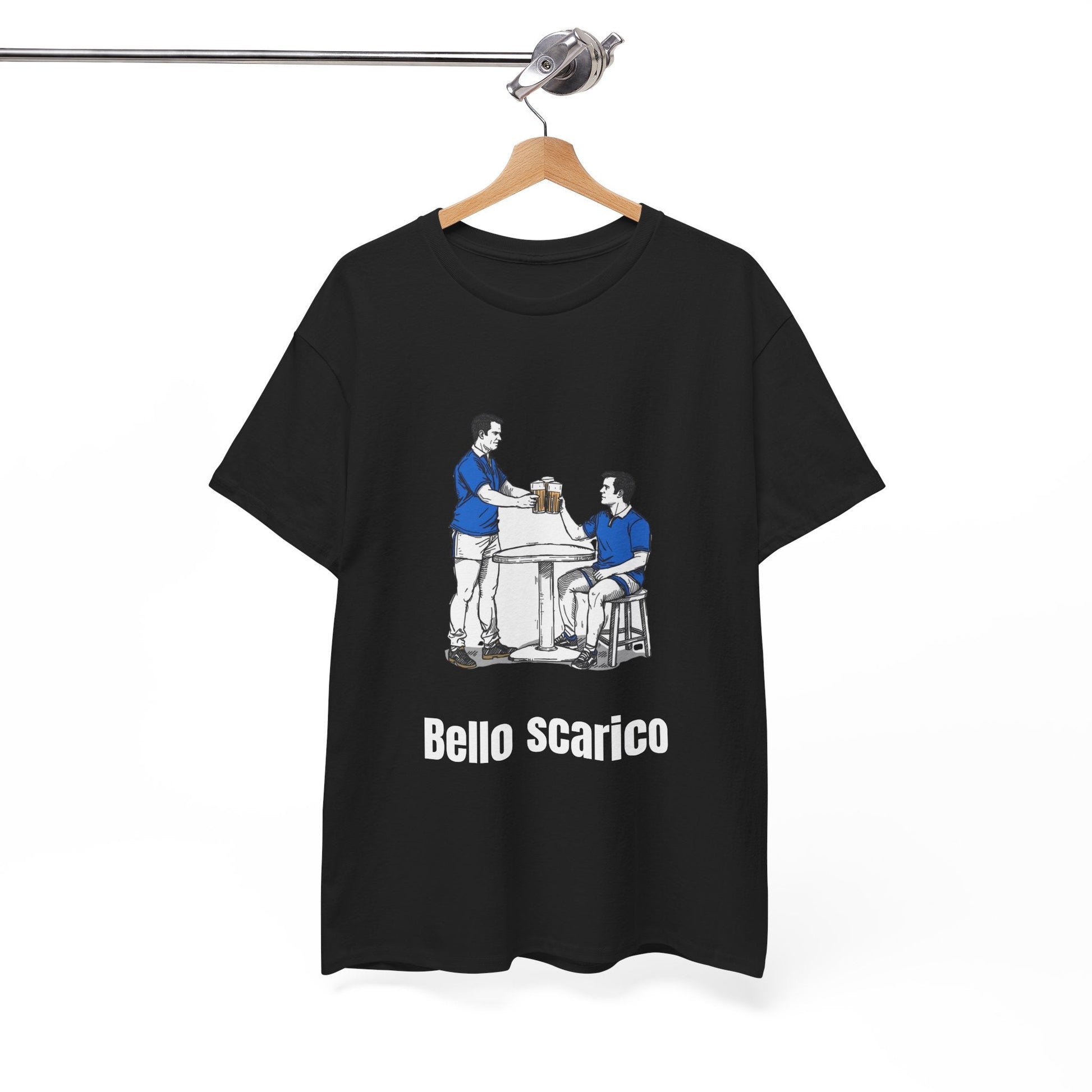 "Bello Scarico" T-Shirt for Italian Rugby Fans - Rugby & Beer