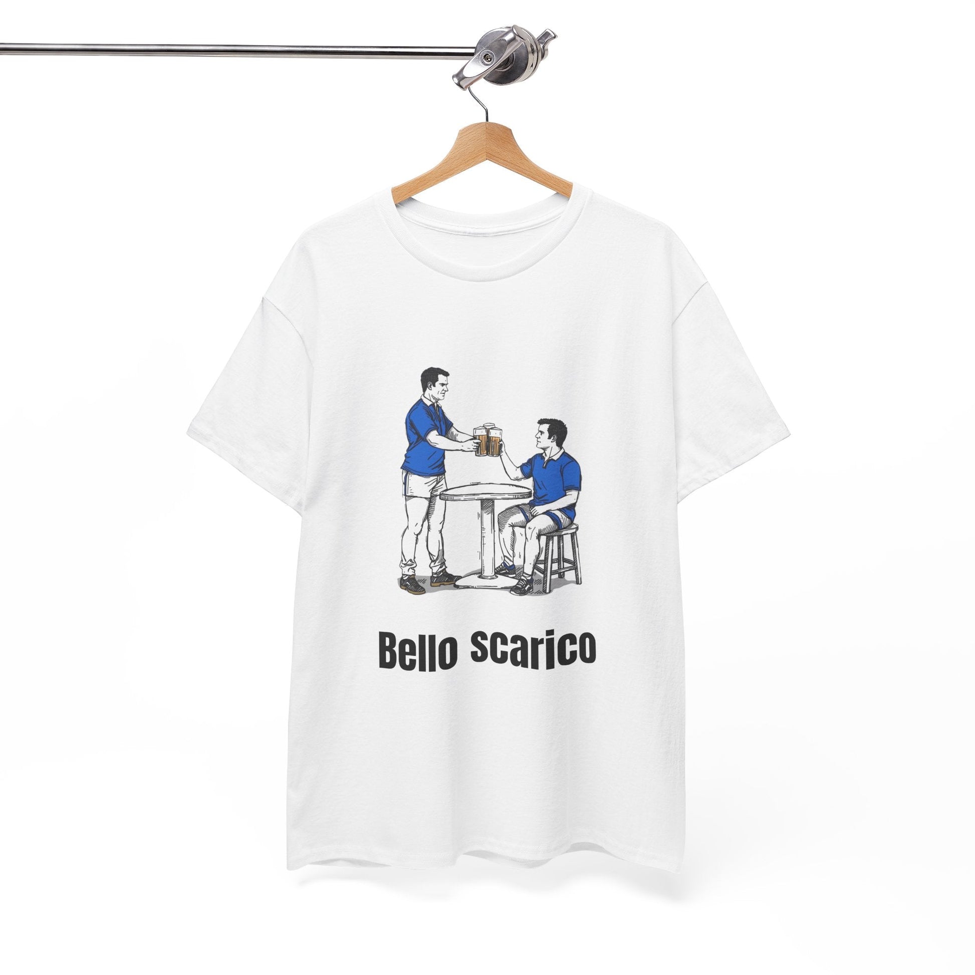 "Bello Scarico" T-Shirt for Italian Rugby Fans - Rugby & Beer