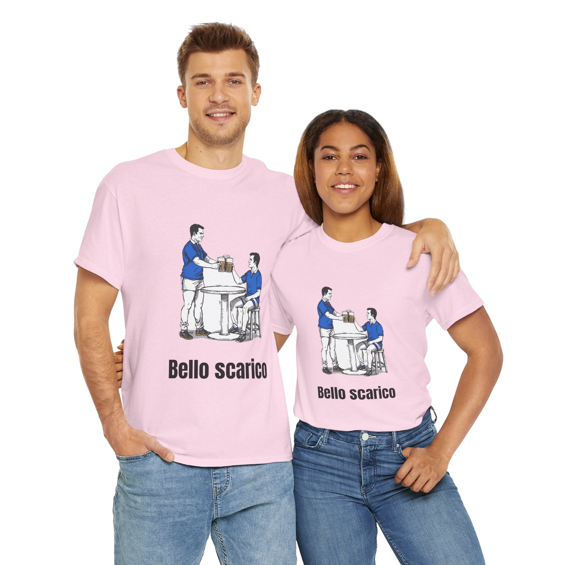 "Bello Scarico" T-Shirt for Italian Rugby Fans - Rugby & Beer