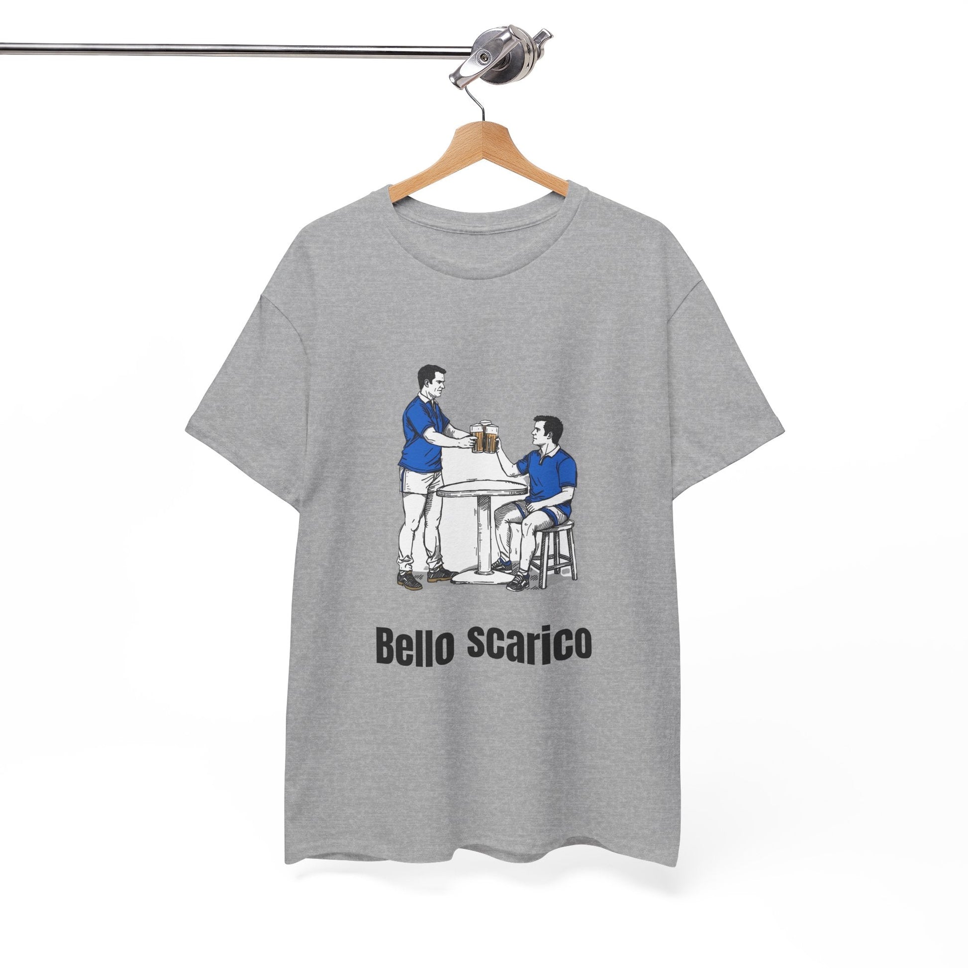 "Bello Scarico" T-Shirt for Italian Rugby Fans - Rugby & Beer