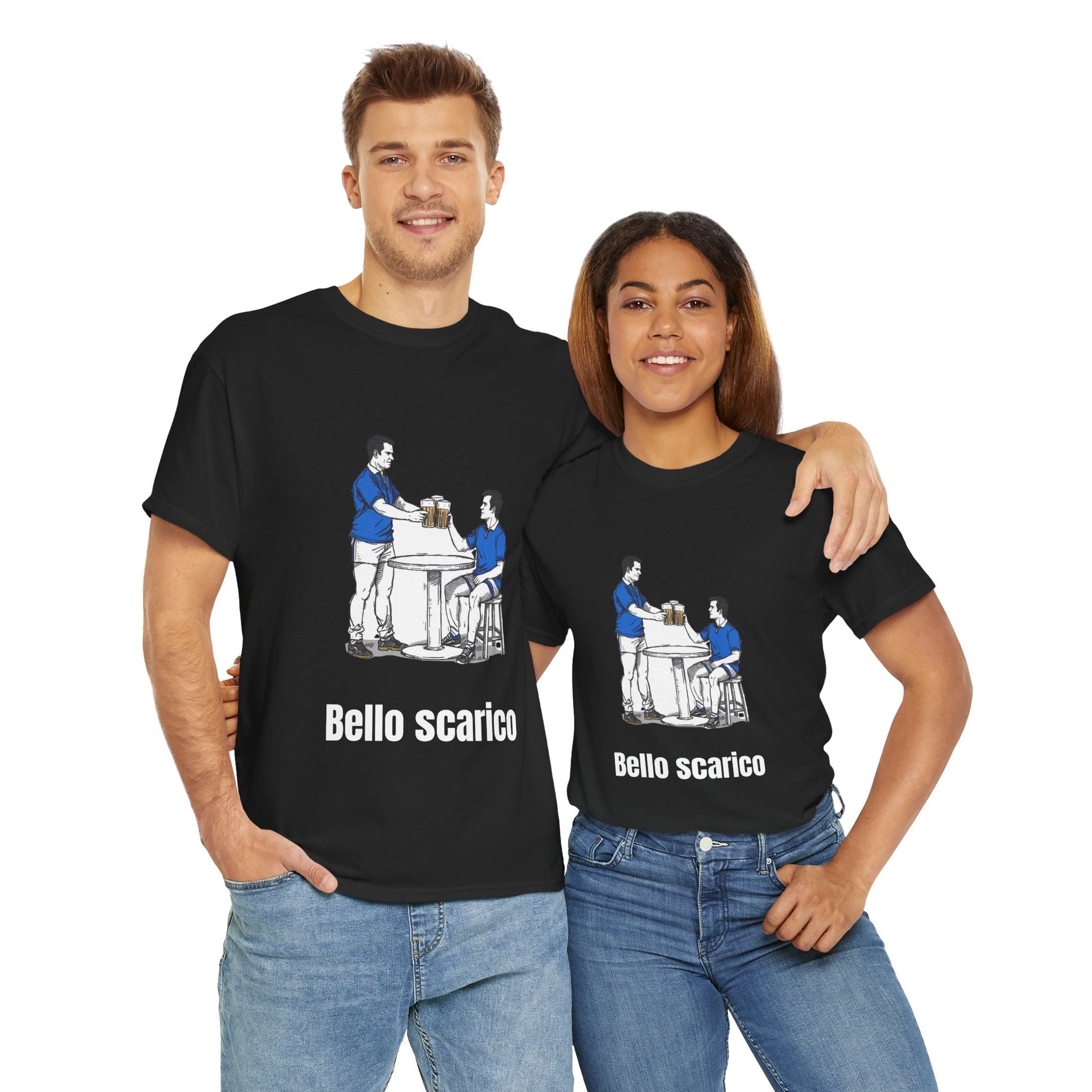 "Bello Scarico" T-Shirt for Italian Rugby Fans - Rugby & Beer