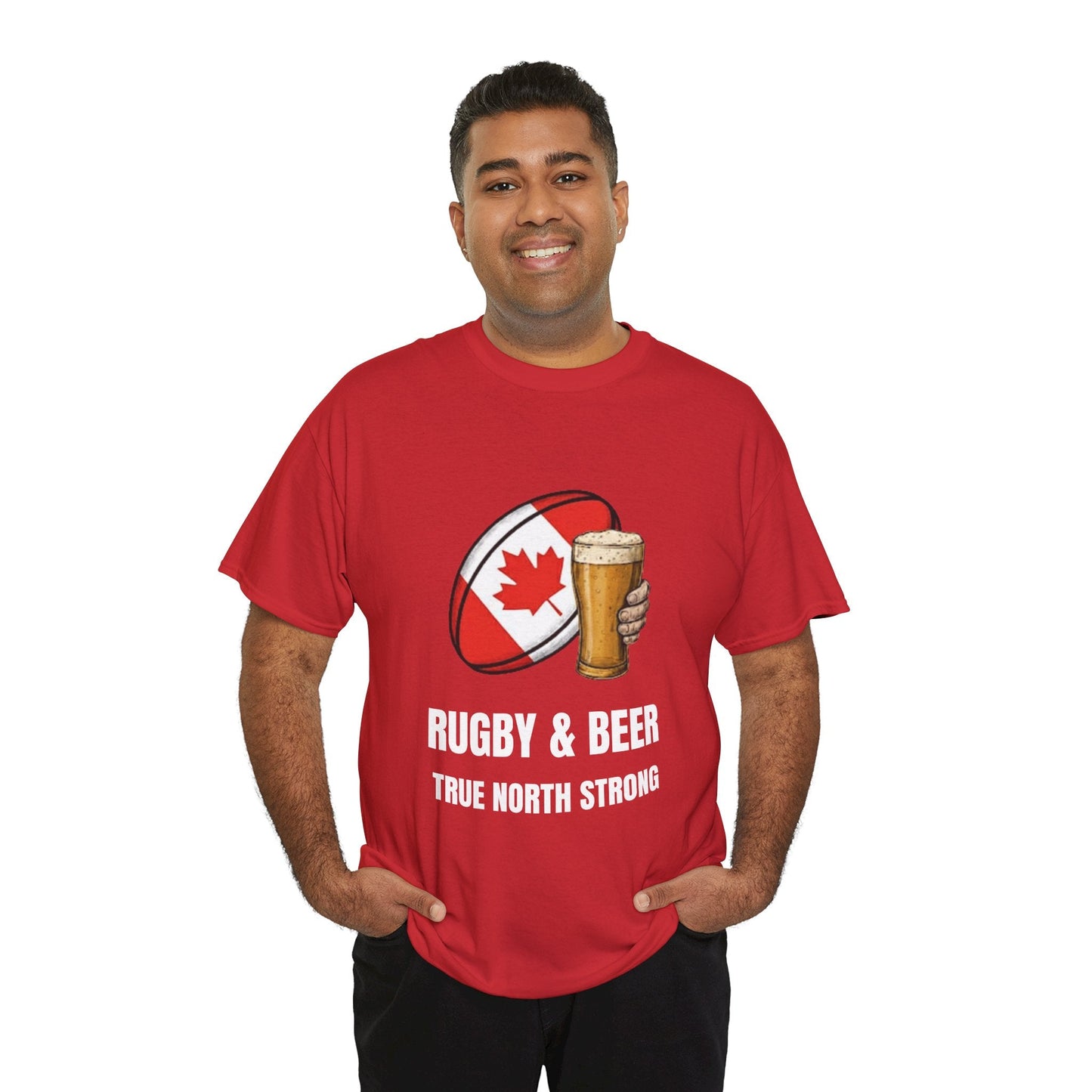 Canada Rugby & Beer T-Shirt - True North Strong Fan Tee | Match Day Apparel - Rugby & Beer