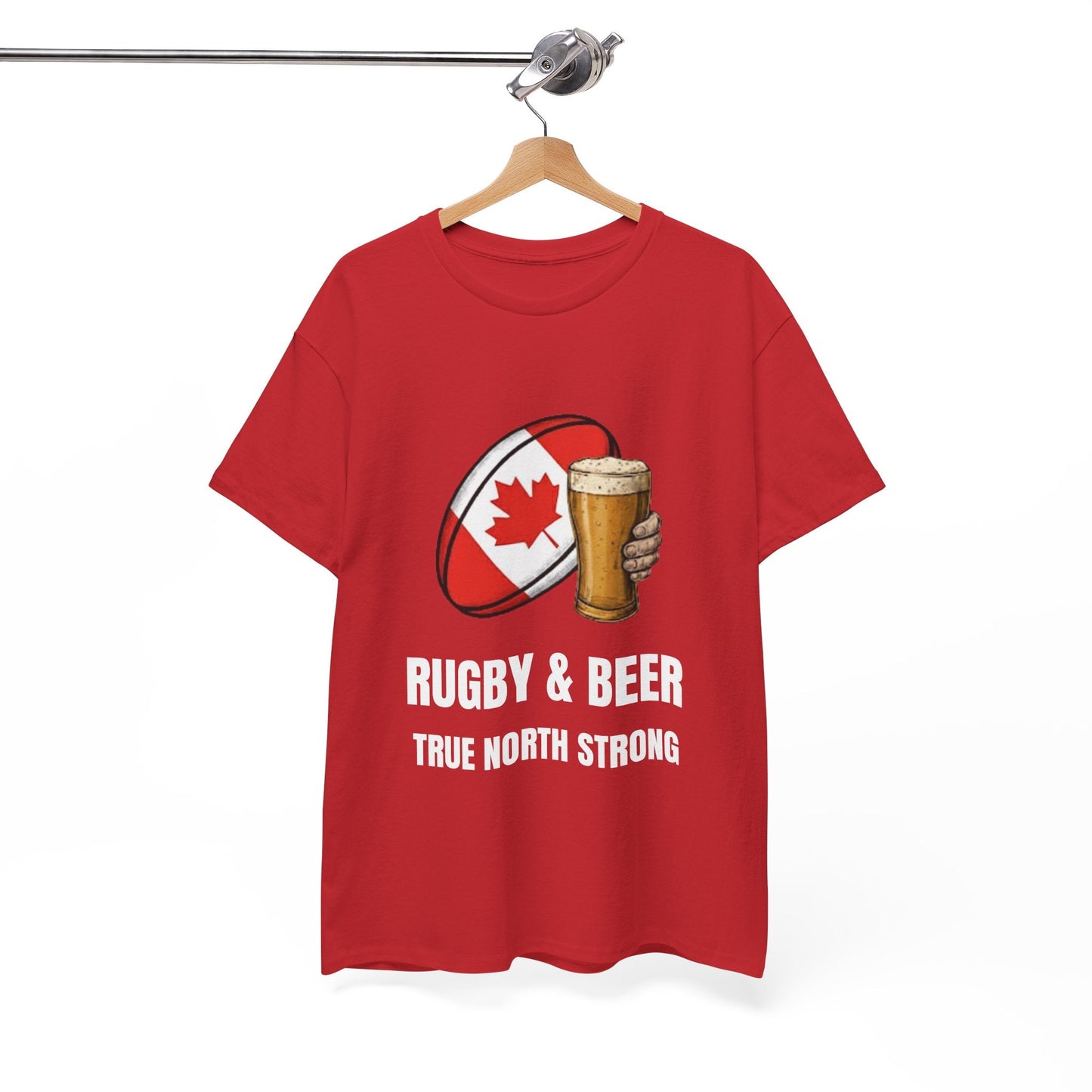 Canada Rugby & Beer T-Shirt - True North Strong Fan Tee | Match Day Apparel - Rugby & Beer
