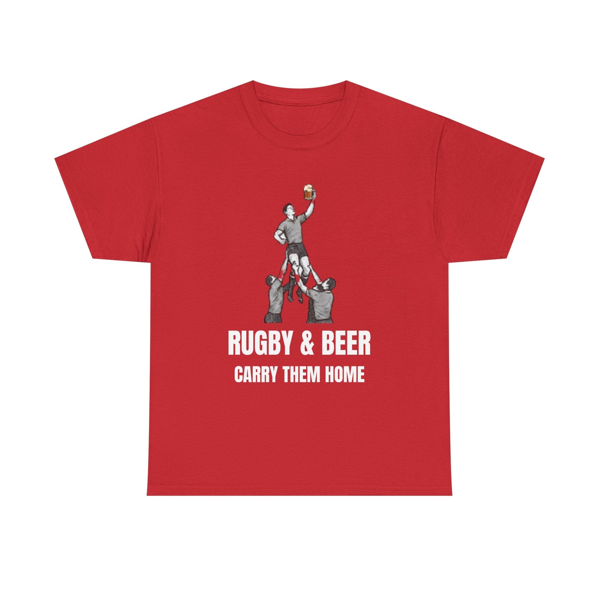 Carry Them Home England Rugby T-Shirt | Rugby & Beer Fan Tee - Rugby & Beer