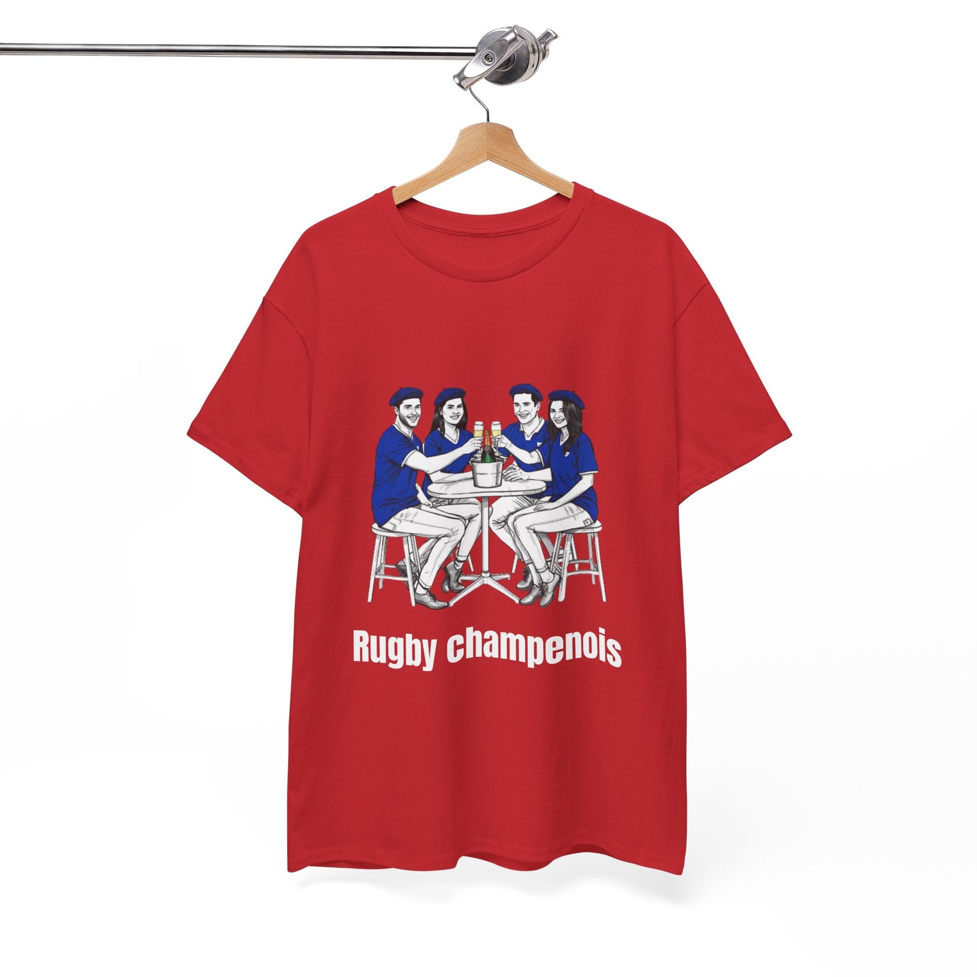 Champagne Rugby T-shirt - Gift for French rugby fans - Rugby & Beer