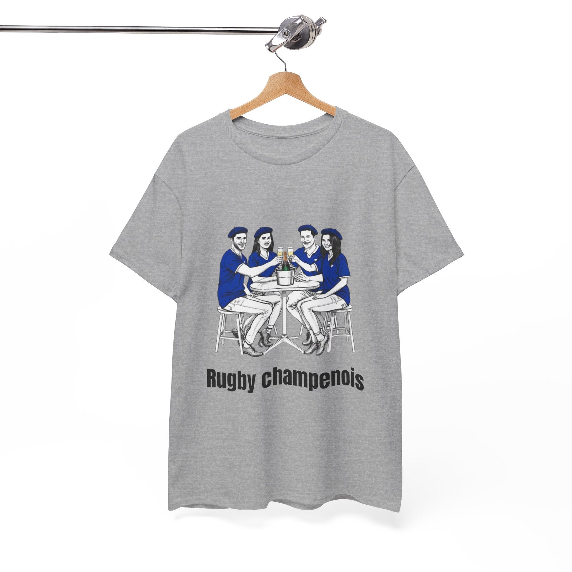 Champagne Rugby T-shirt - Gift for French rugby fans - Rugby & Beer