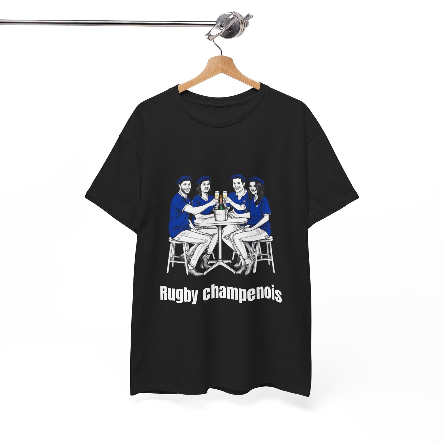 Champagne Rugby T-shirt - Gift for French rugby fans - Rugby & Beer