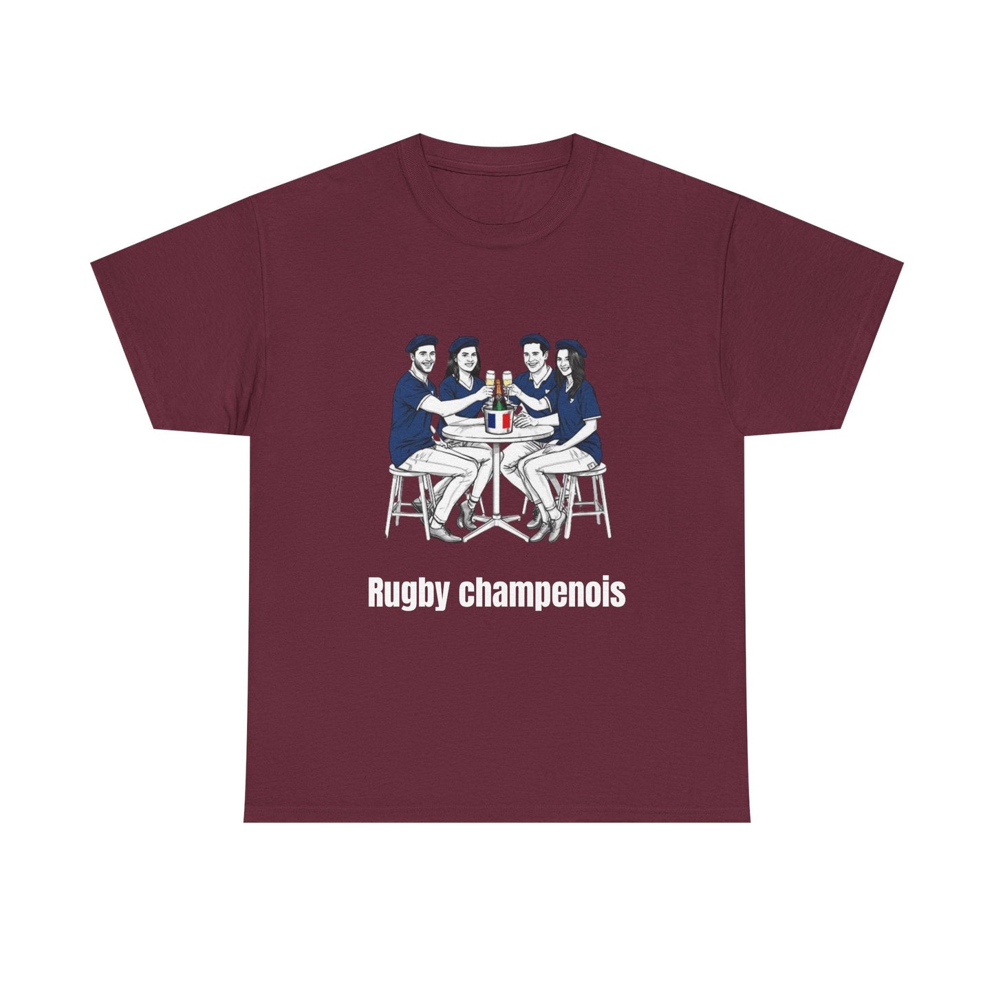 Champagne Rugby T-shirt - Gift for French rugby fans - Rugby & Beer