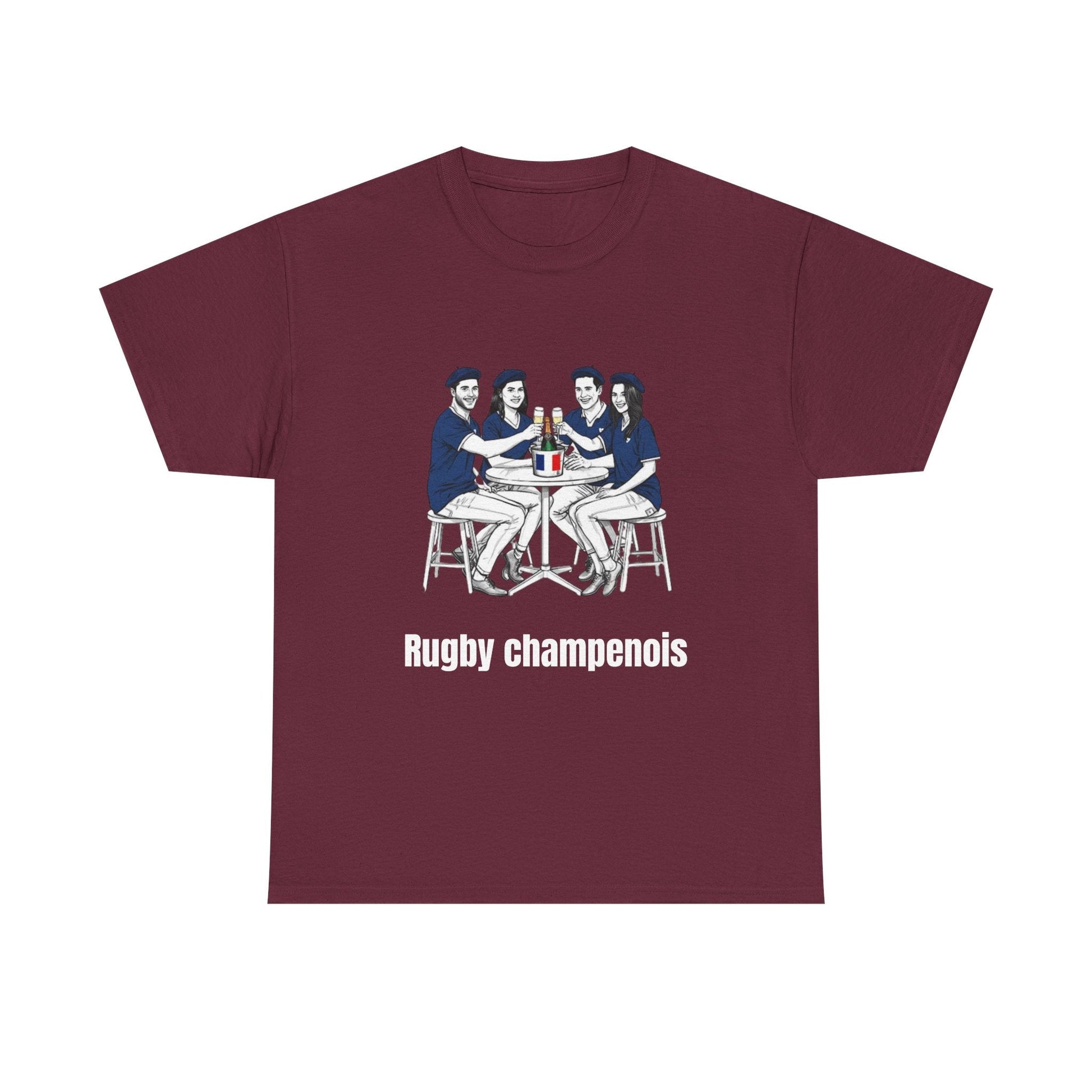 Champagne Rugby T-shirt - Gift for French rugby fans - Rugby & Beer