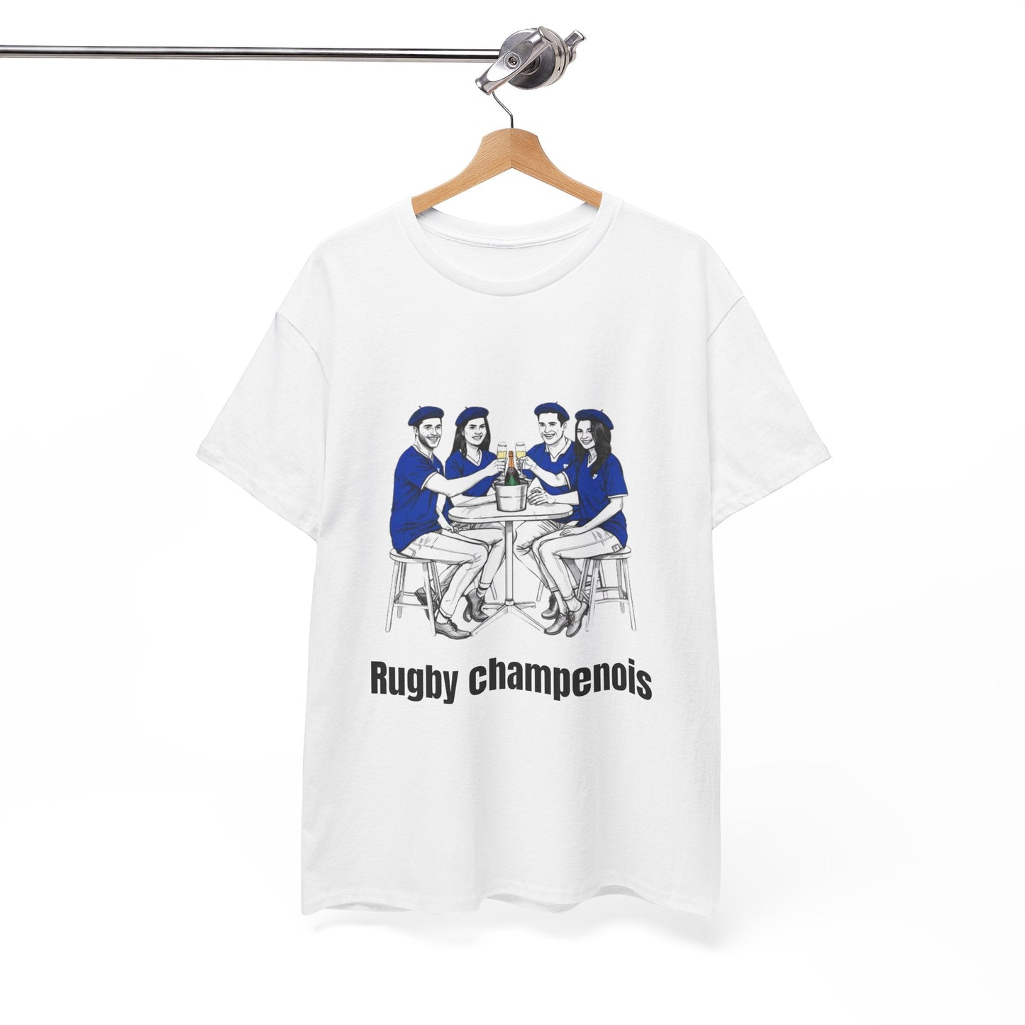 Champagne Rugby T-shirt - Gift for French rugby fans - Rugby & Beer
