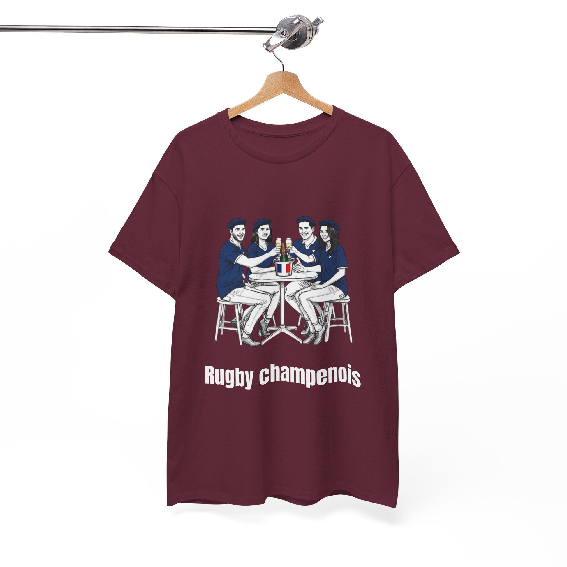 Champagne Rugby T-shirt - Gift for French rugby fans - Rugby & Beer