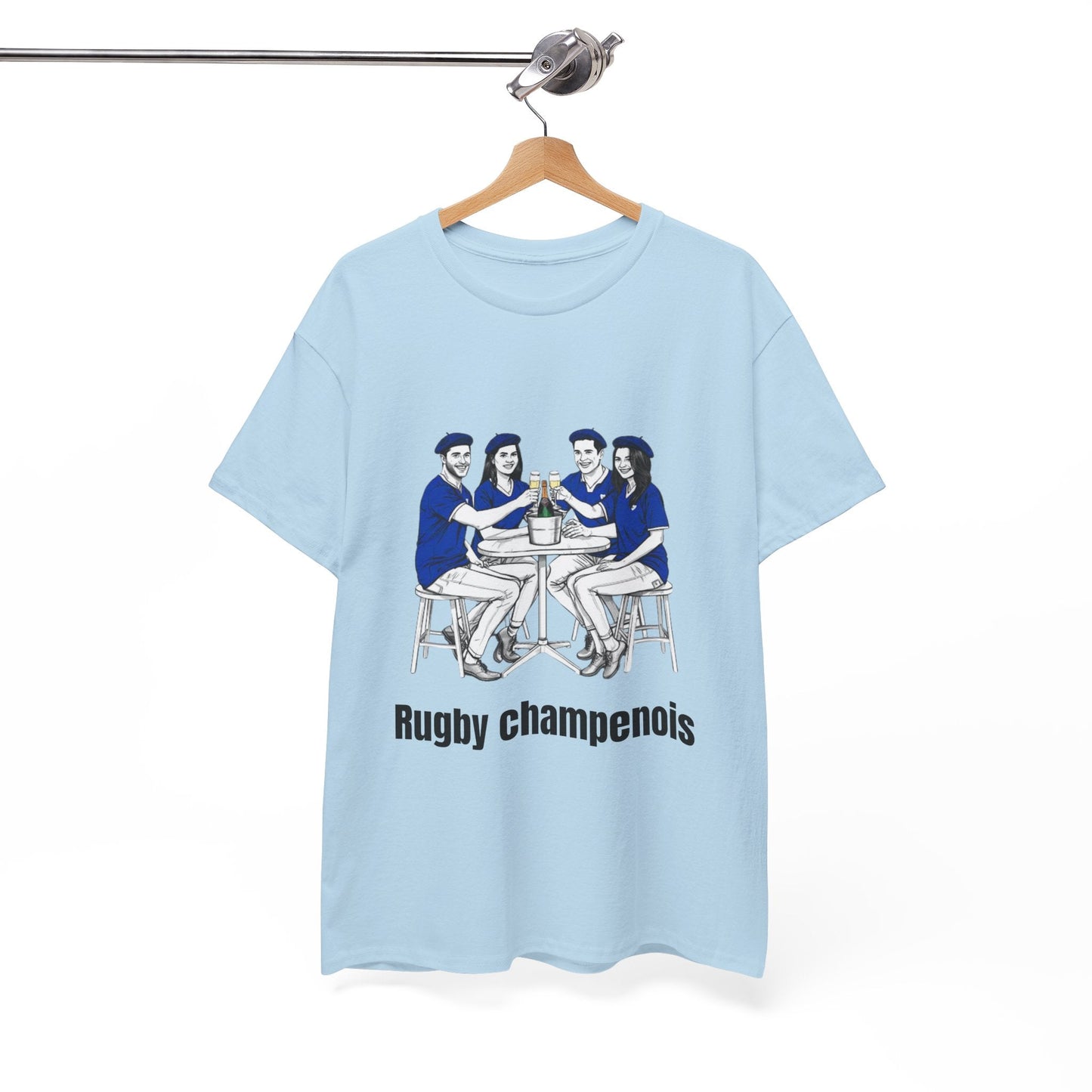 Champagne Rugby T-shirt - Gift for French rugby fans - Rugby & Beer