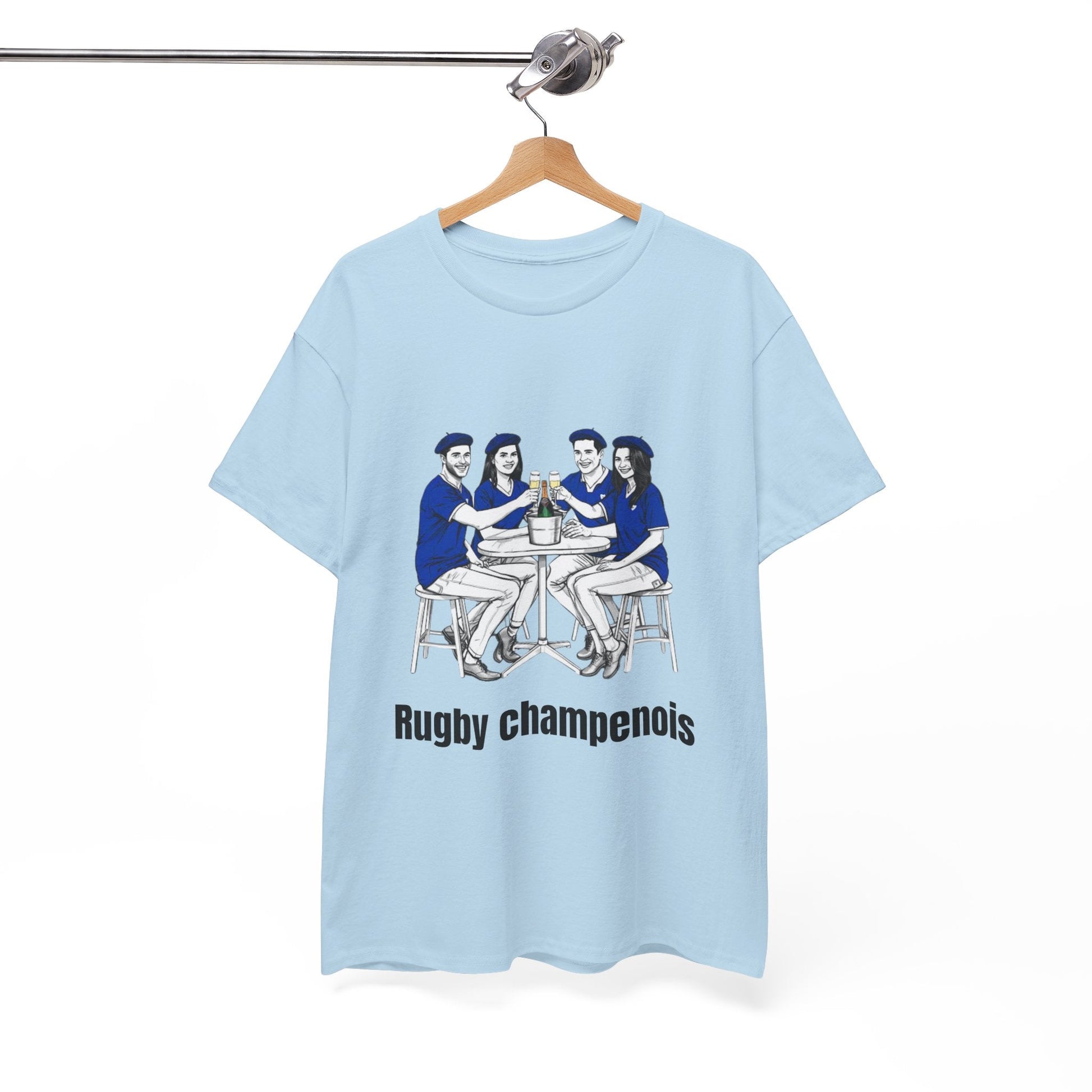 Champagne Rugby T-shirt - Gift for French rugby fans - Rugby & Beer