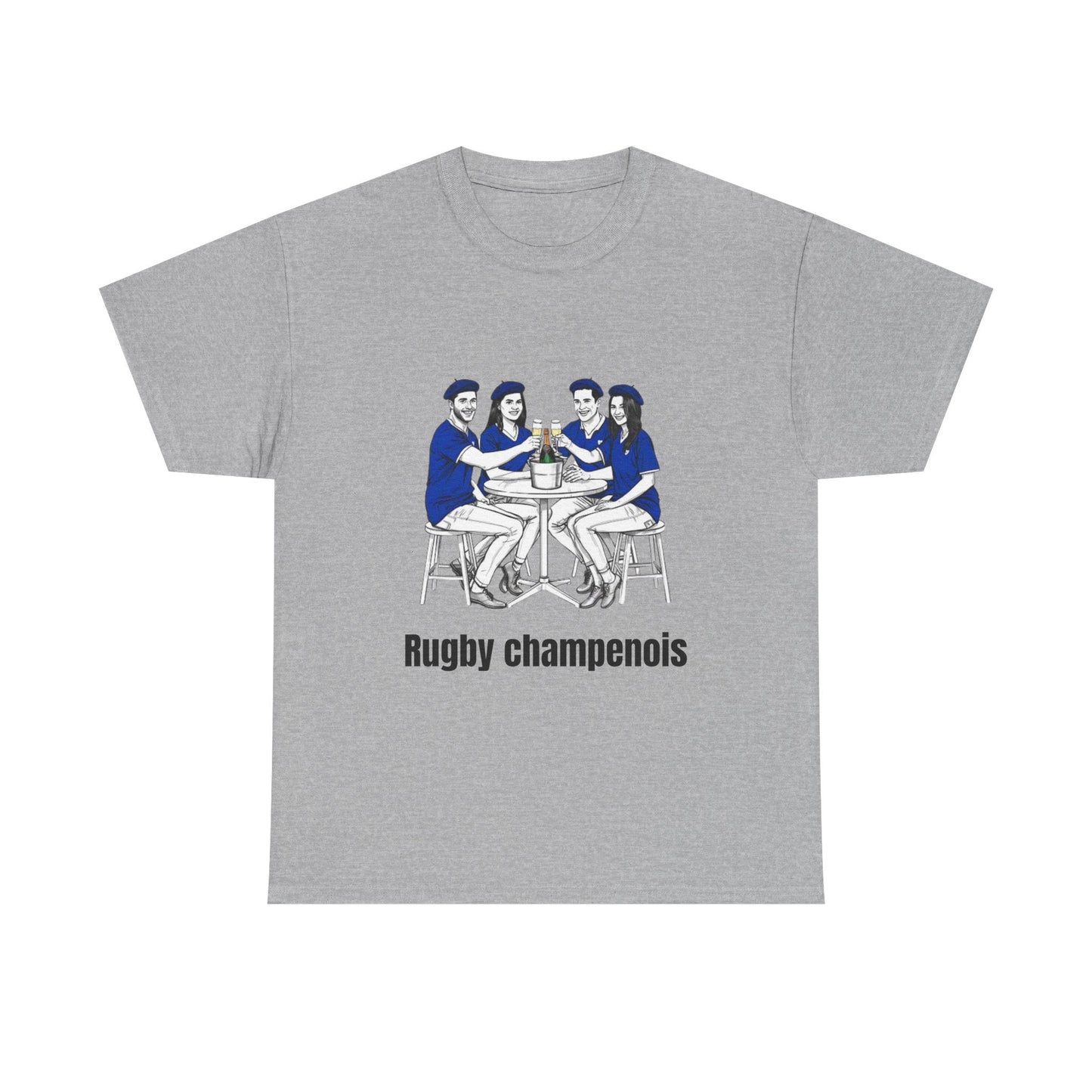 Champagne Rugby T-shirt - Gift for French rugby fans - Rugby & Beer