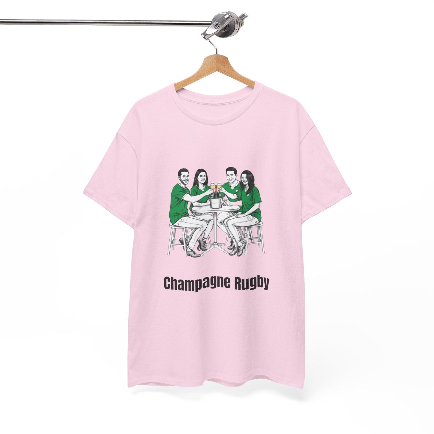 Champagne Rugby T-Shirt – Irish Rugby Fan Gift - Rugby & Beer