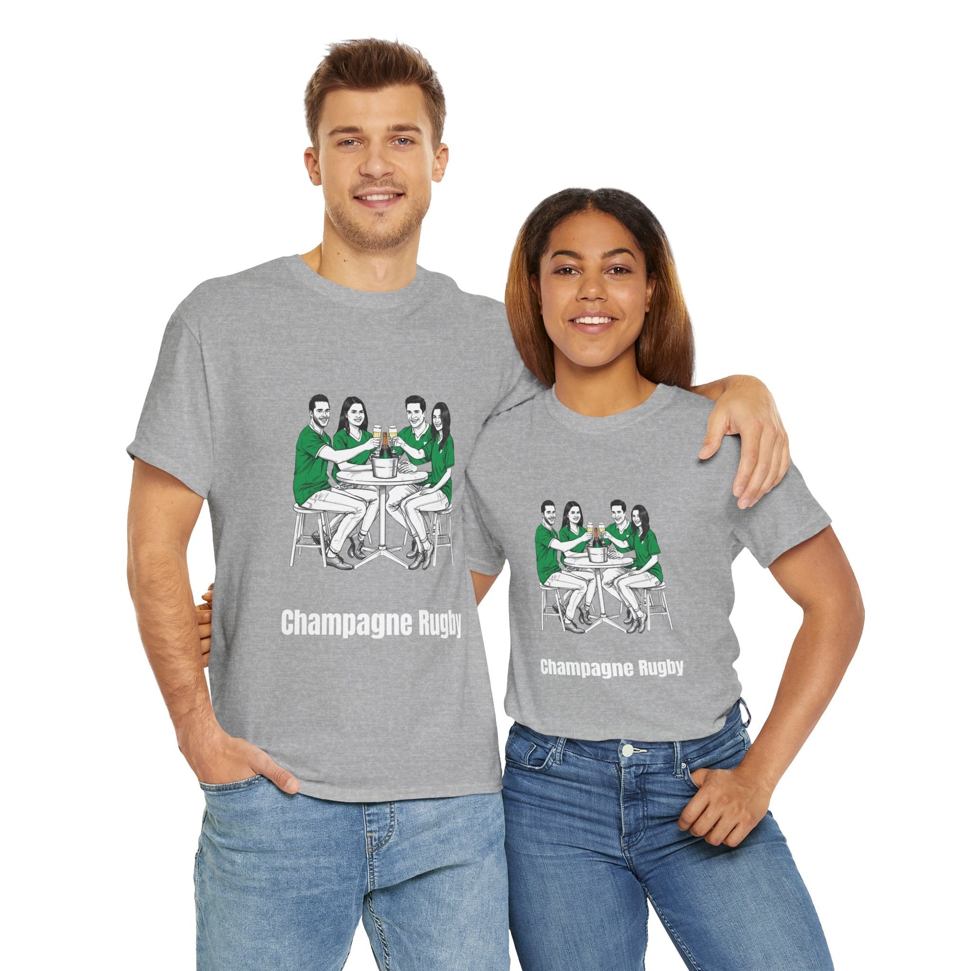 Champagne Rugby T-Shirt – Irish Rugby Fan Gift - Rugby & Beer