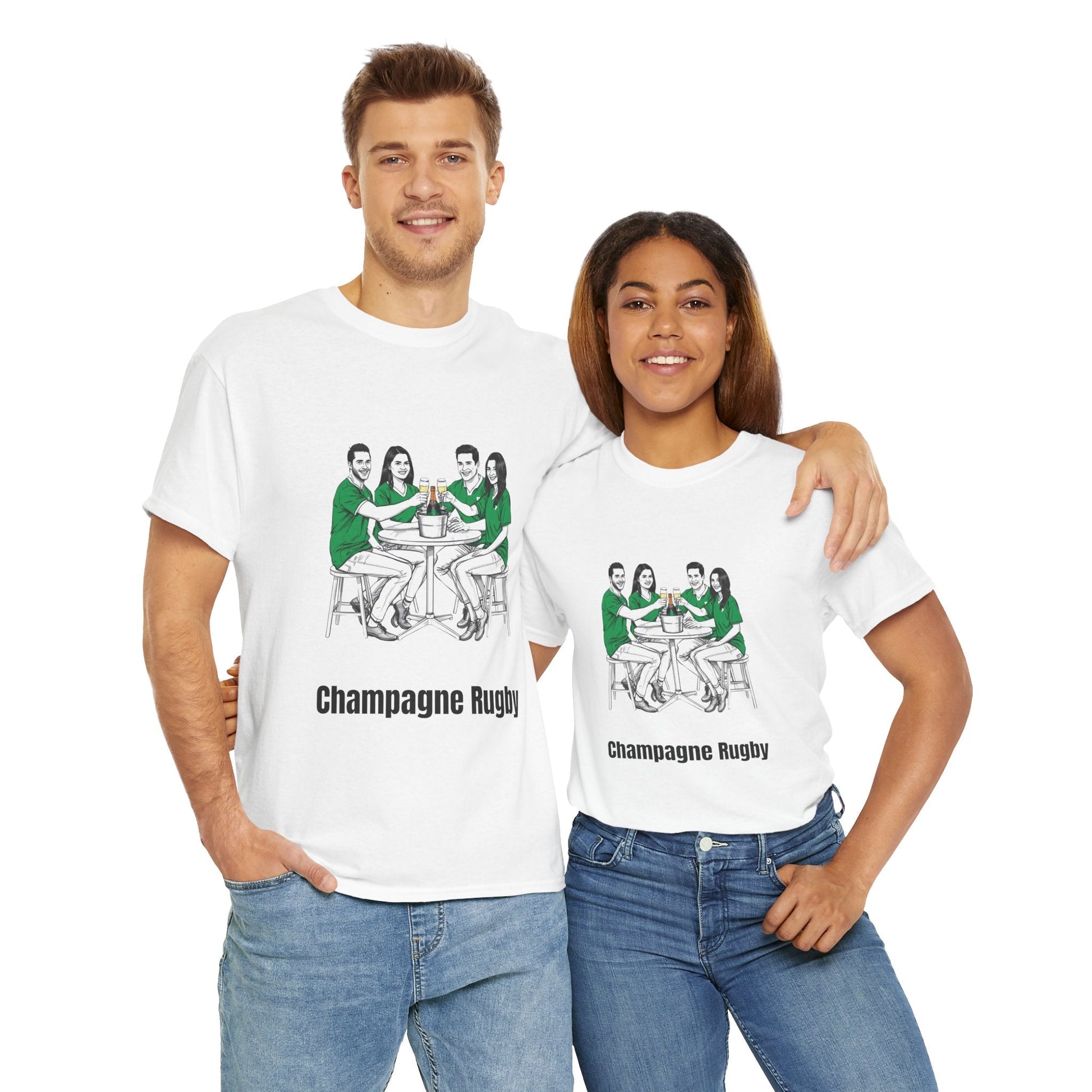 Champagne Rugby T-Shirt – Irish Rugby Fan Gift - Rugby & Beer