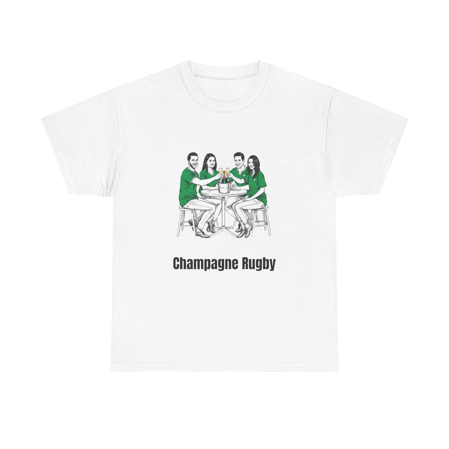 Champagne Rugby T-Shirt – Irish Rugby Fan Gift - Rugby & Beer