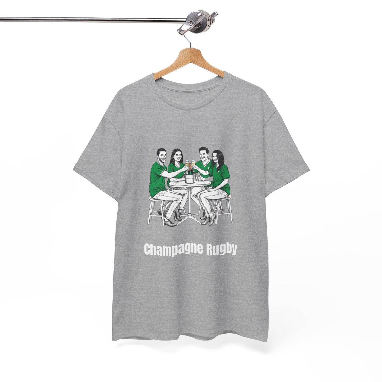 Champagne Rugby T-Shirt – Irish Rugby Fan Gift - Rugby & Beer